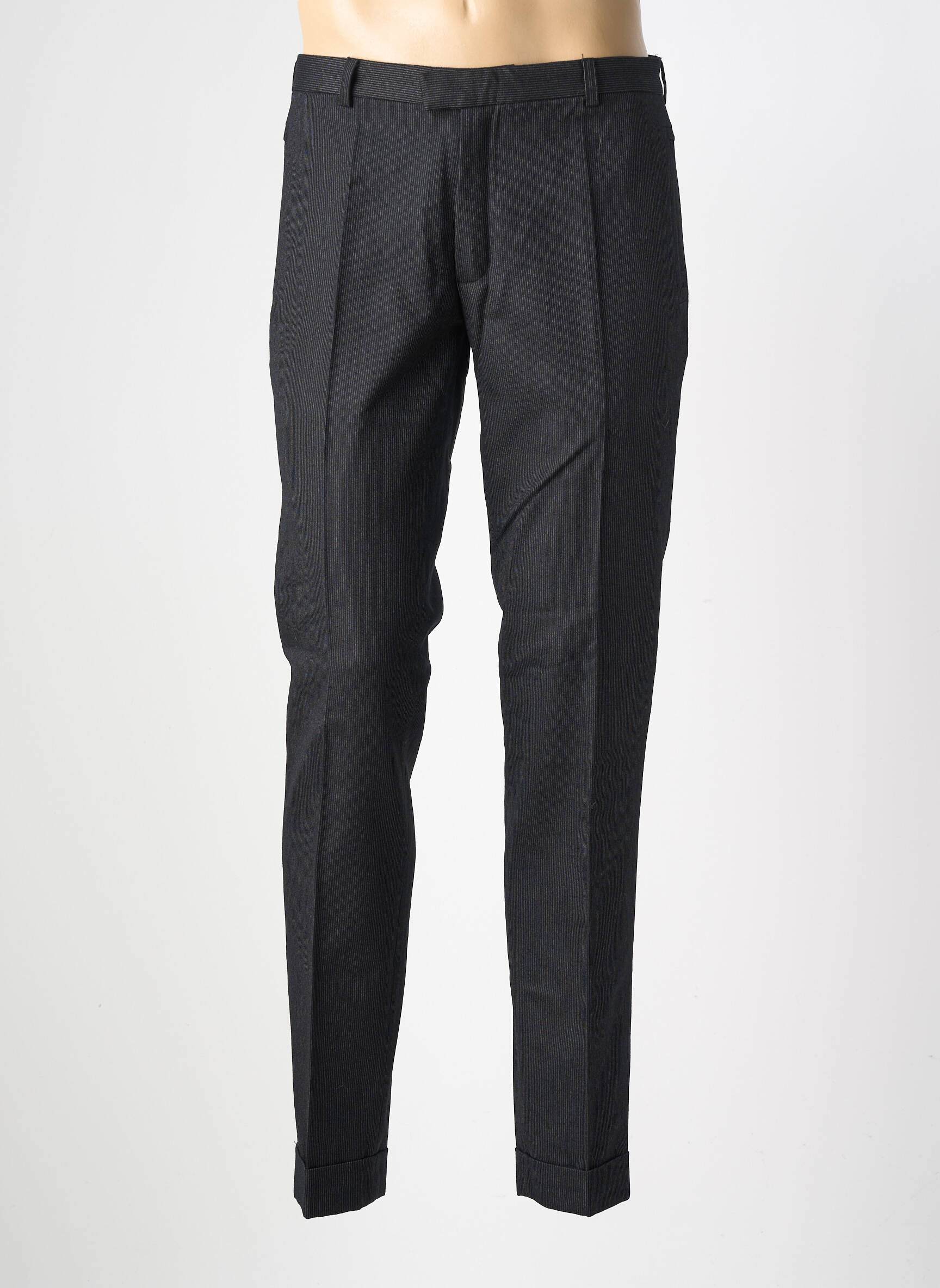Pantalon slim țesătură poplin mărime normală negru PIERRE TALAMON bărbat