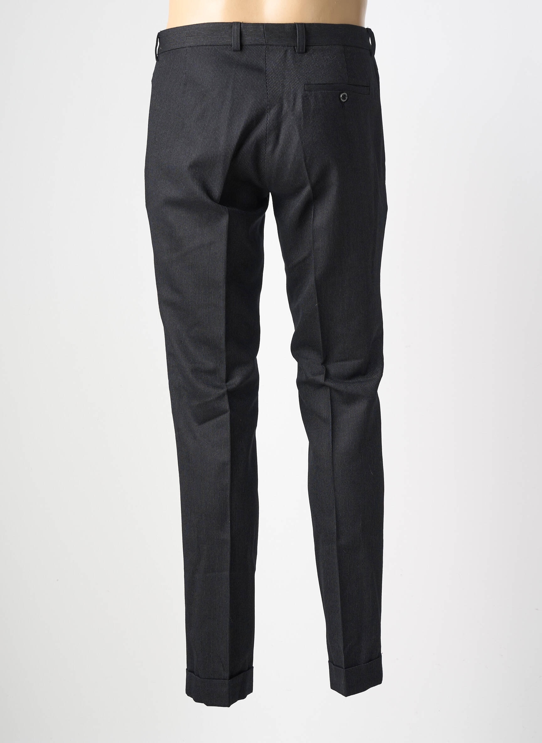 Pantalon slim țesătură poplin mărime normală negru PIERRE TALAMON bărbat