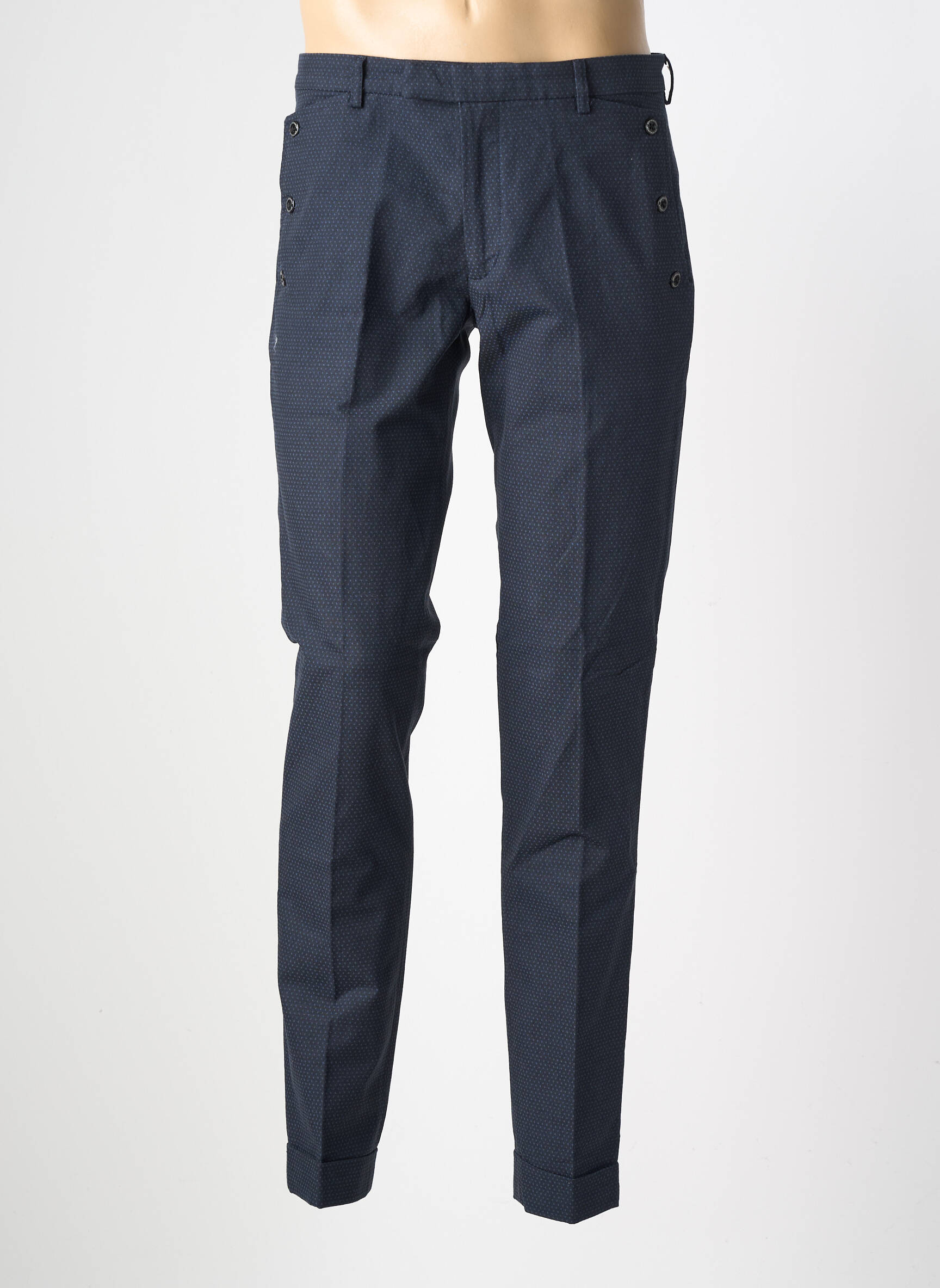 Pantalon chino buzunare mărime normală albastru PIERRE TALAMON bărbat