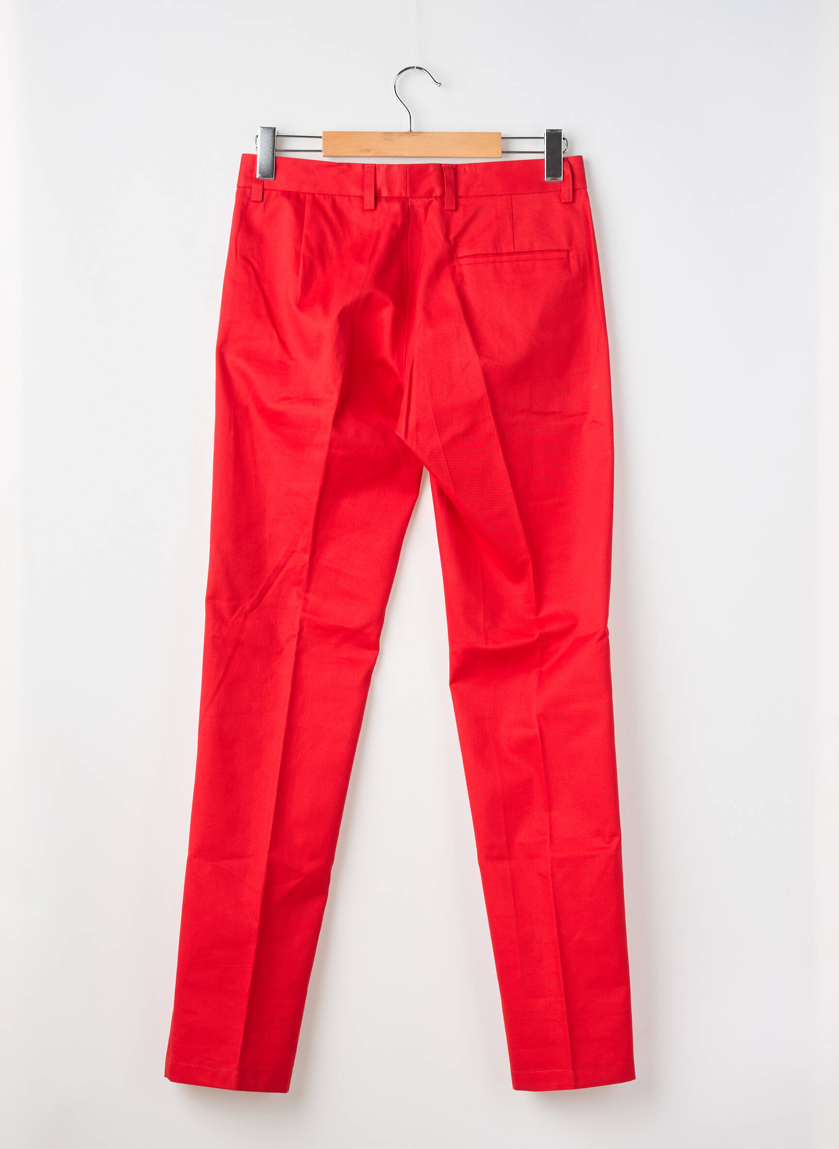 Pantalon chino țesătură poplin mărime normală roșu PIERRE TALAMON bărbat