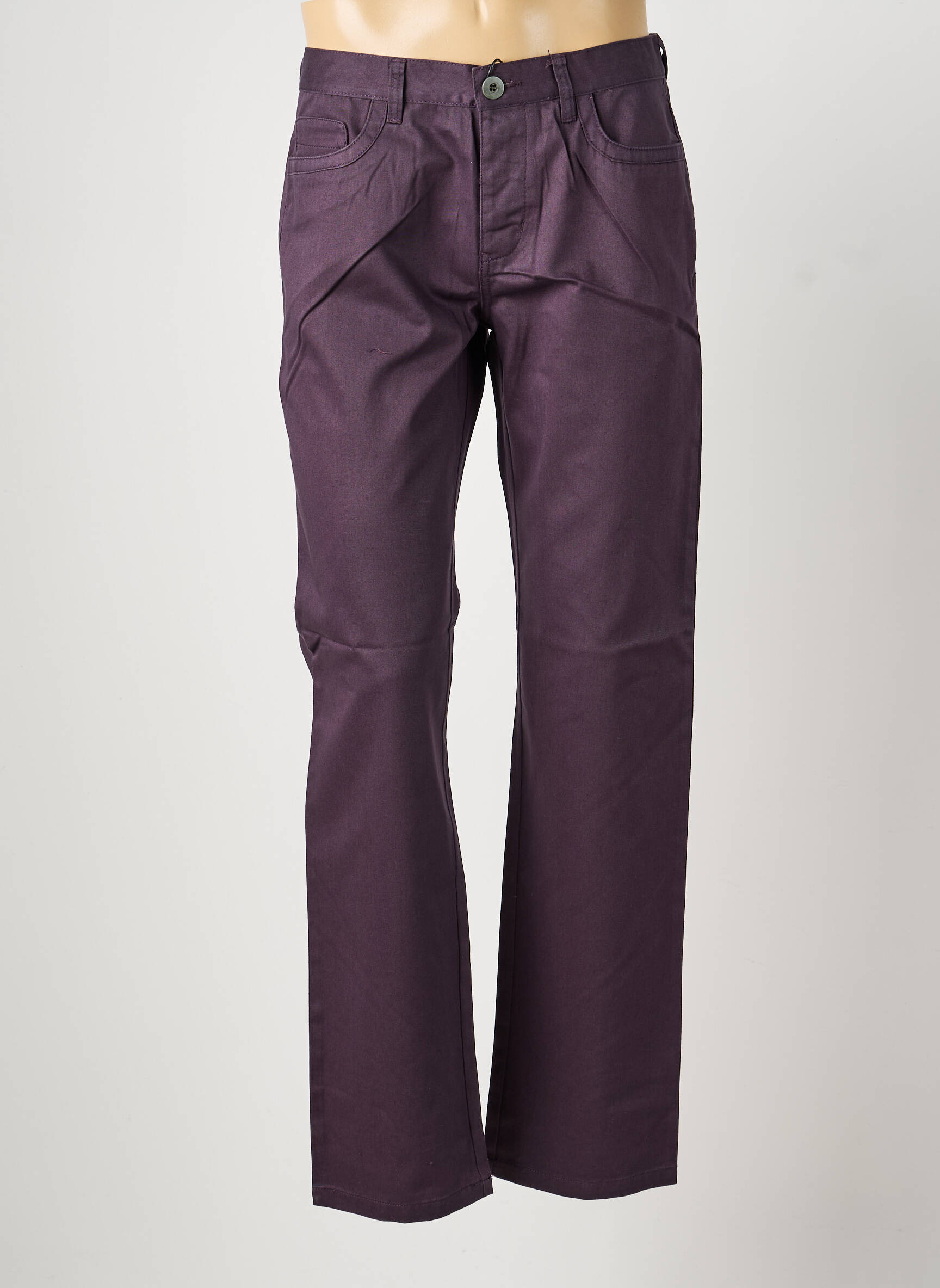Pantalon drept mărime normală mărime normală violet PIERRE TALAMON bărbat