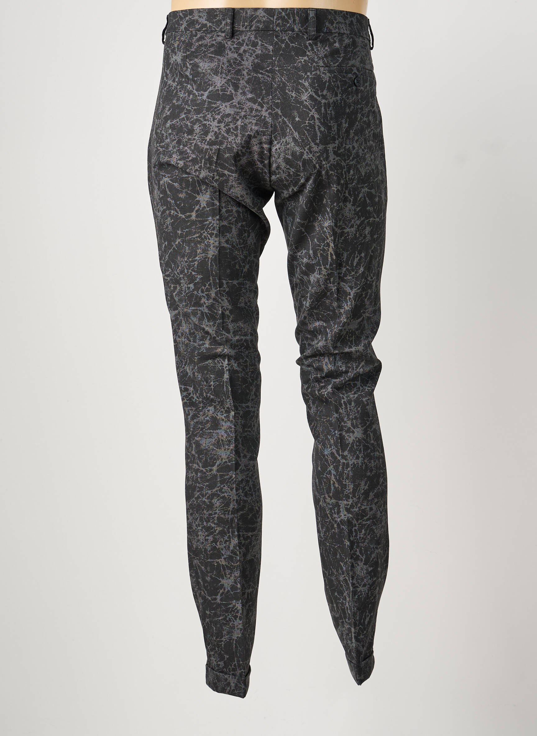 Pantalon chino țesătură melanj mărime normală gri PIERRE TALAMON bărbat