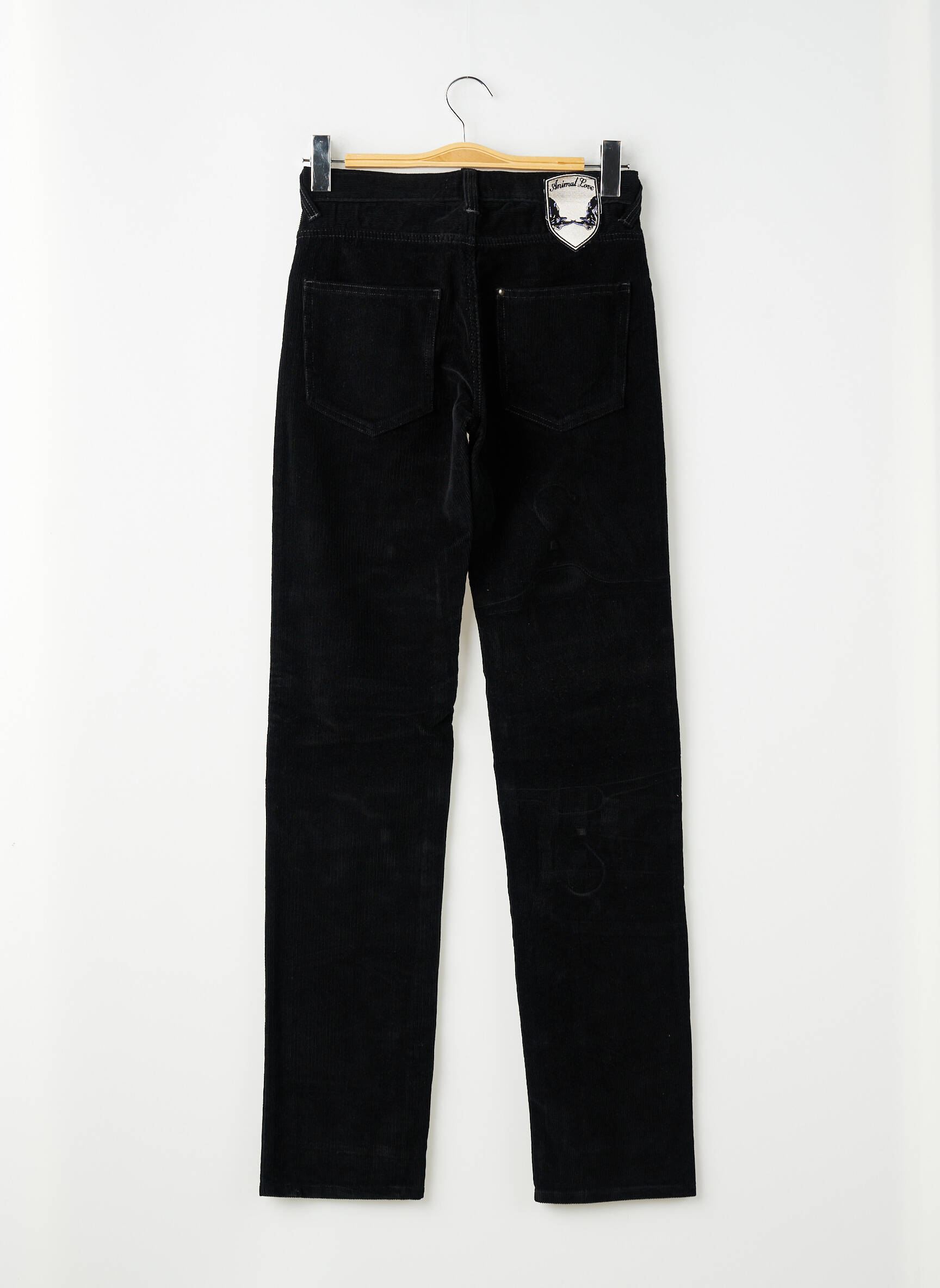Pantalon slim țesătură catifea mărime normală negru PIERRE TALAMON bărbat