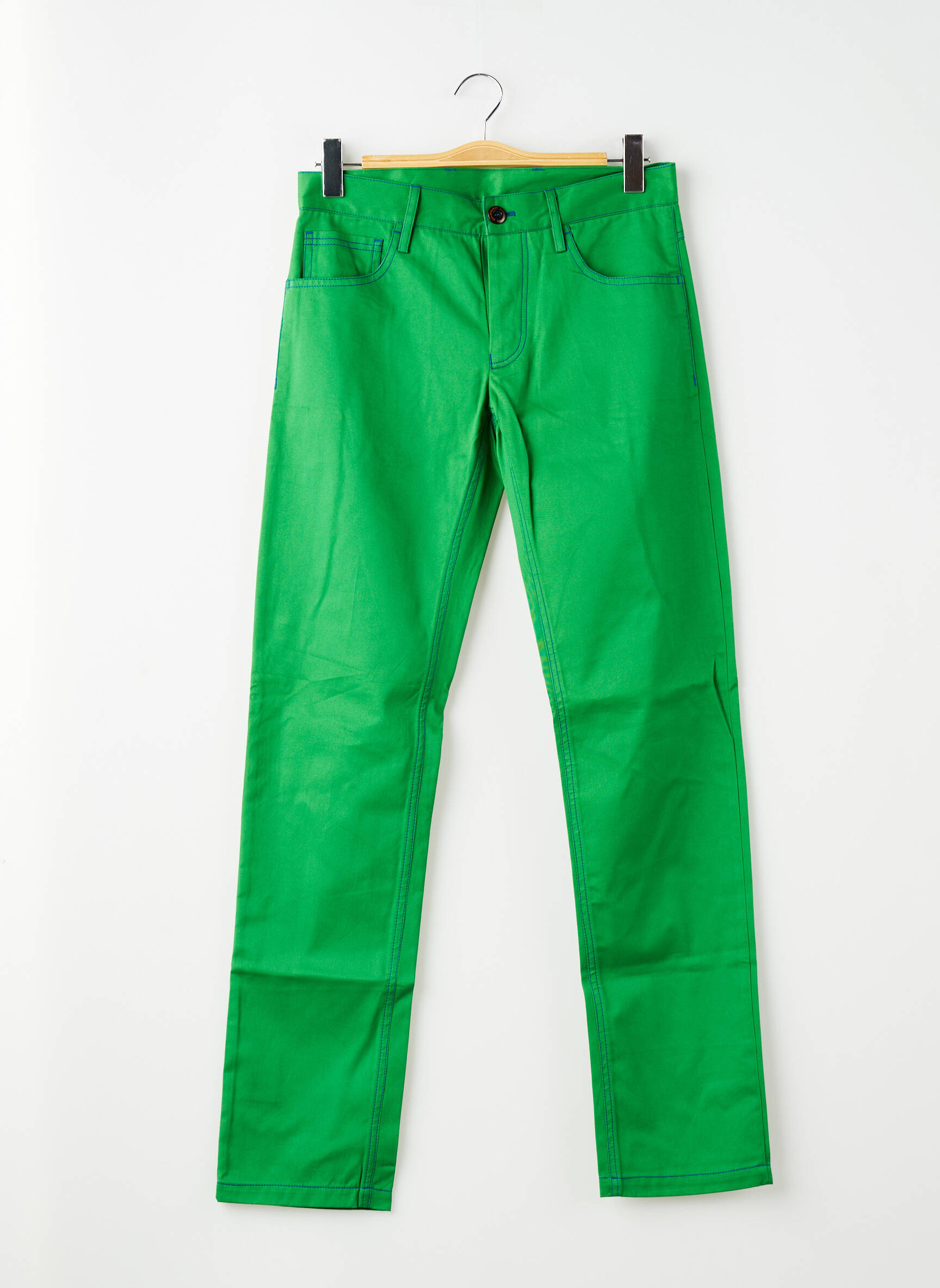Pantalon slim elasticitate mărime normală verde PIERRE TALAMON bărbat
