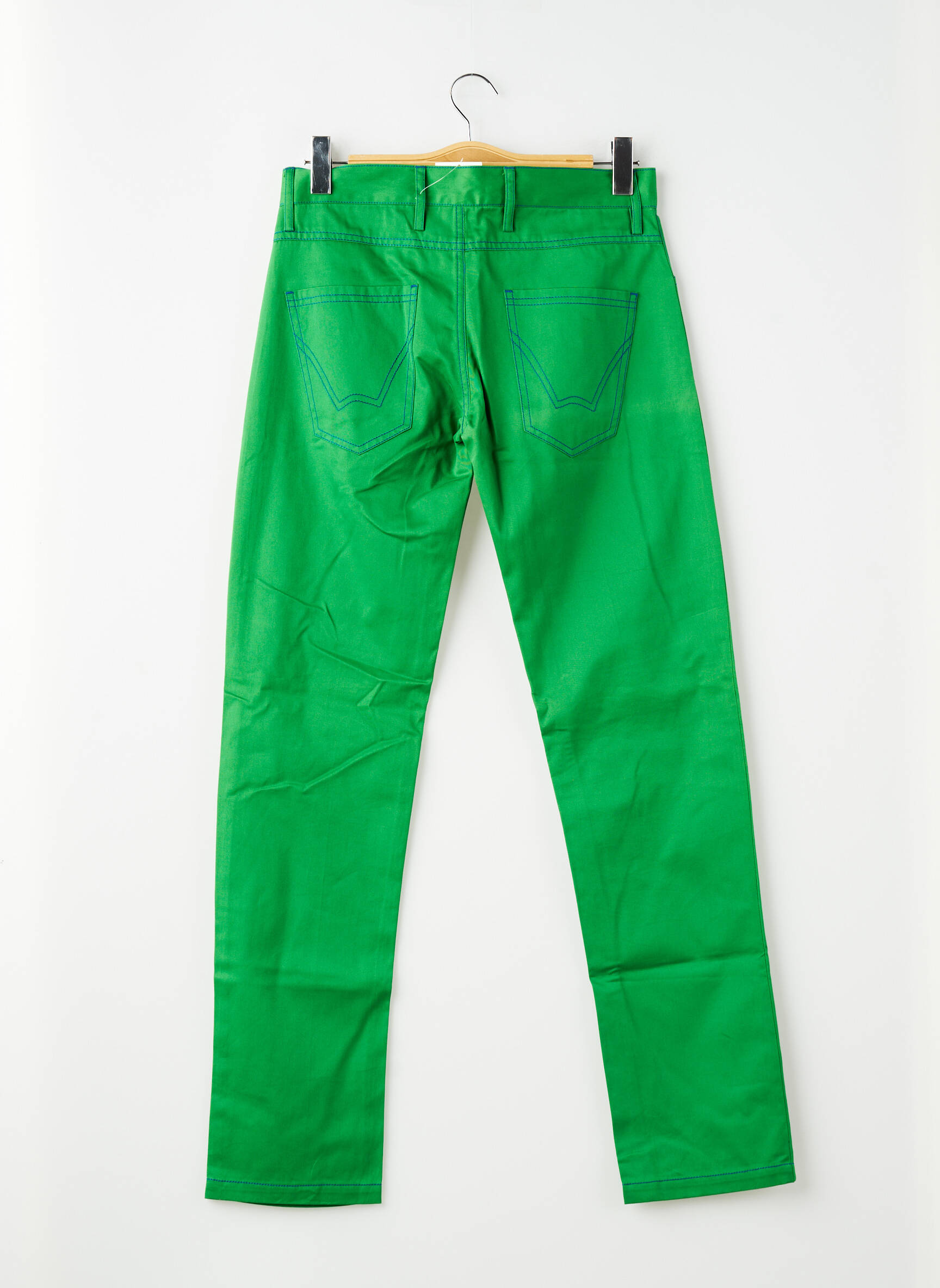 Pantalon slim elasticitate mărime normală verde PIERRE TALAMON bărbat