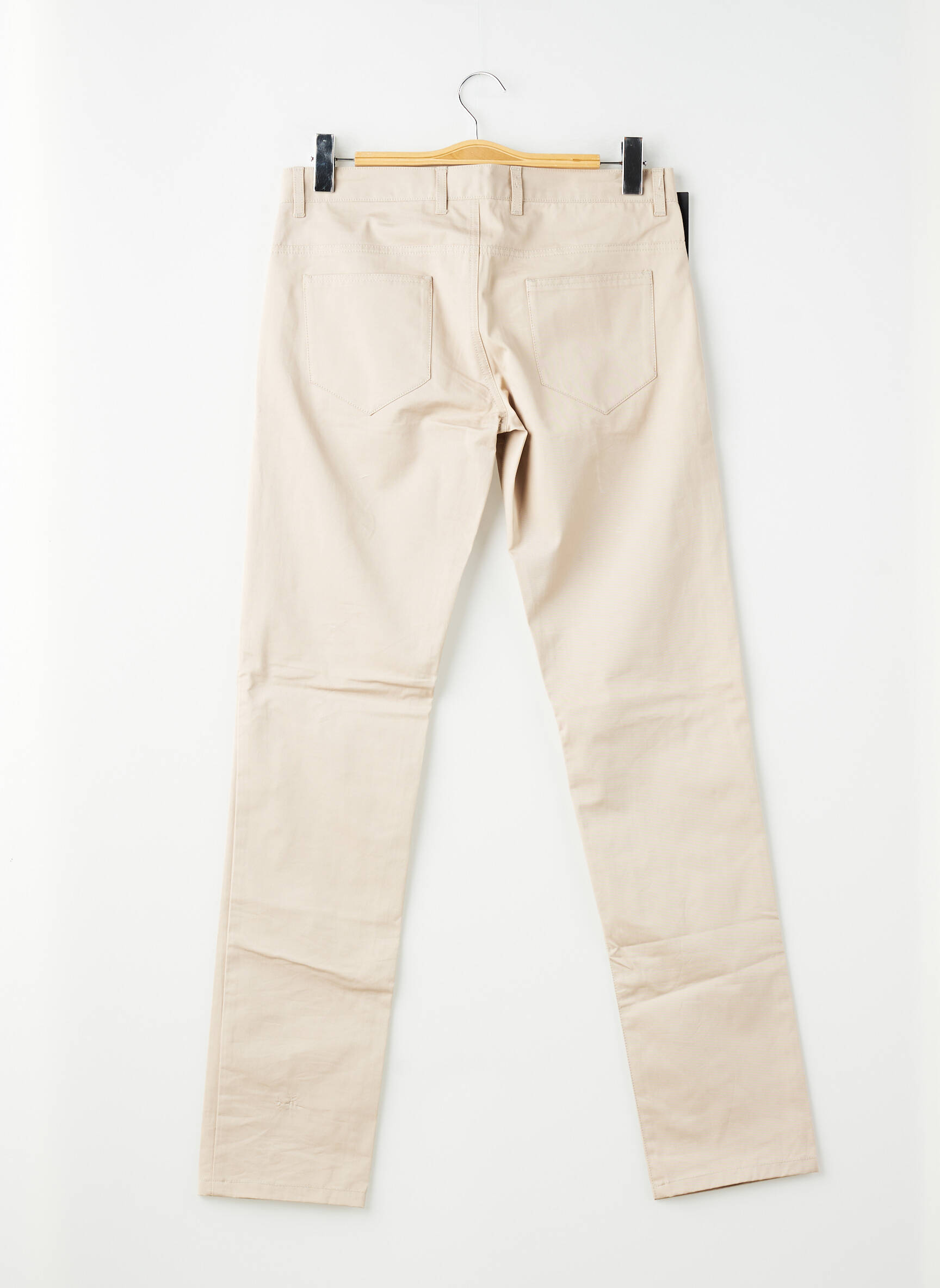 Pantalon slim țesătură poplin mărime normală bej PIERRE TALAMON bărbat