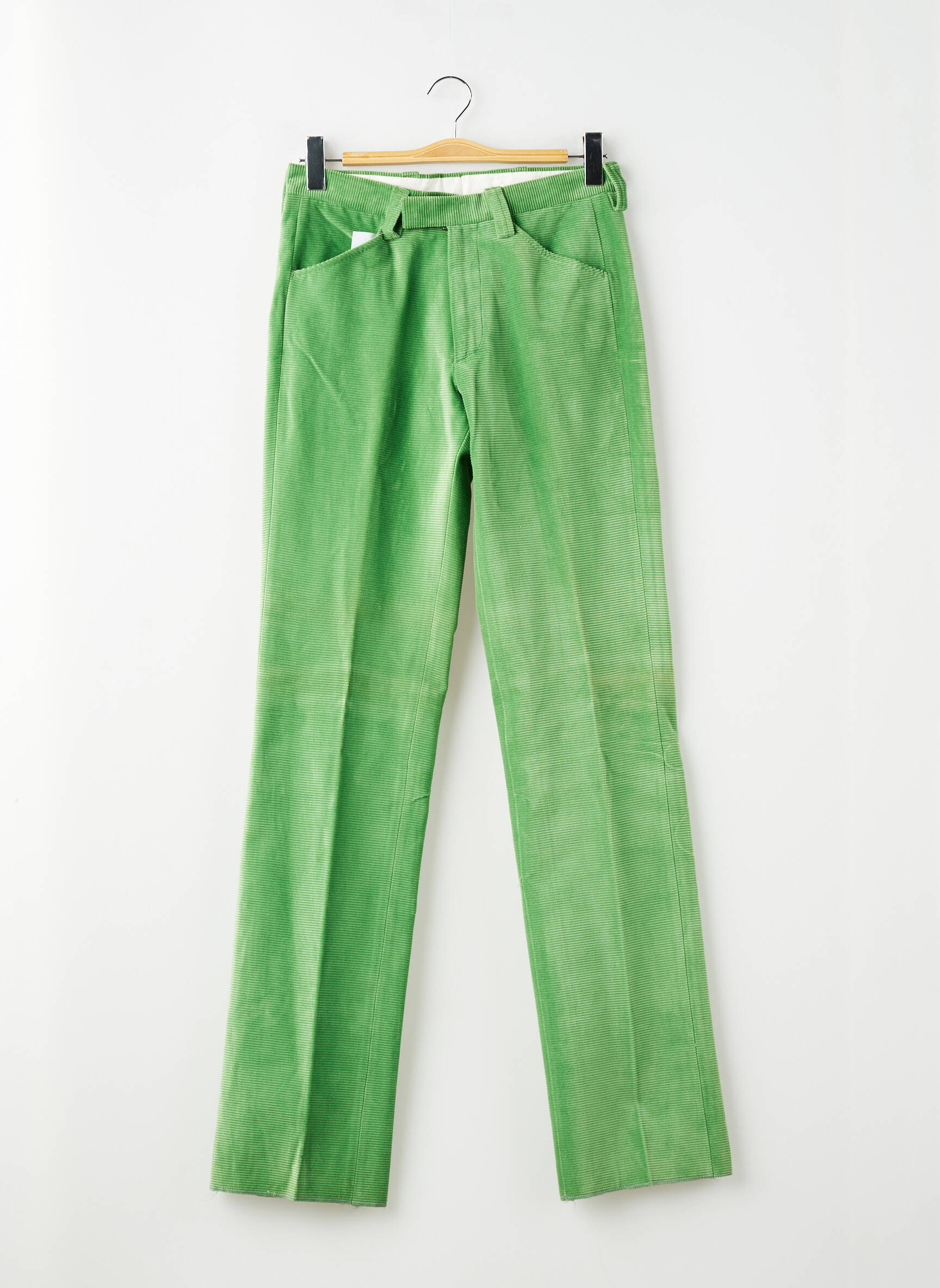 Pantalon slim țesătură catifea mărime normală verde PIERRE TALAMON bărbat