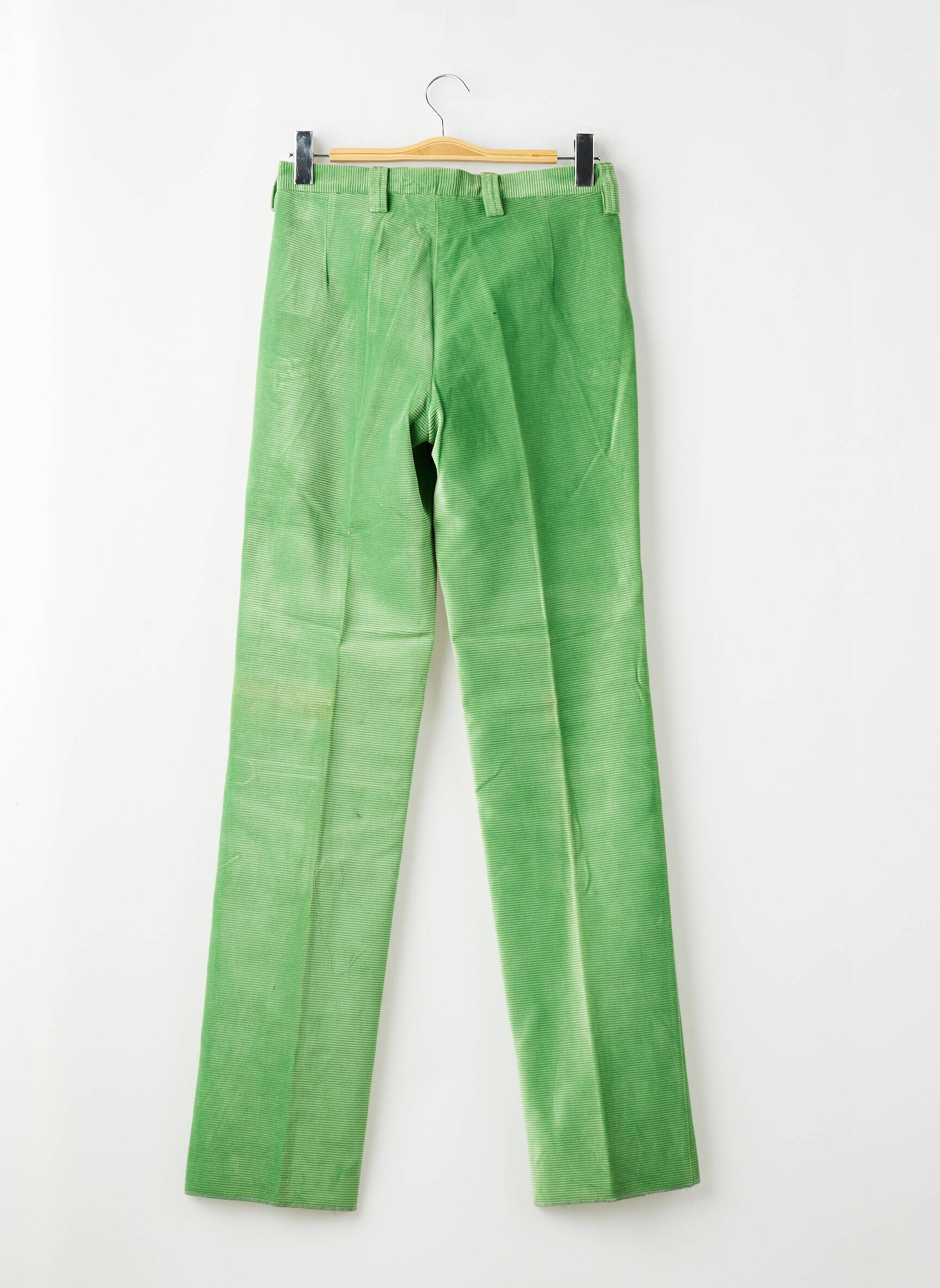 Pantalon slim țesătură catifea mărime normală verde PIERRE TALAMON bărbat