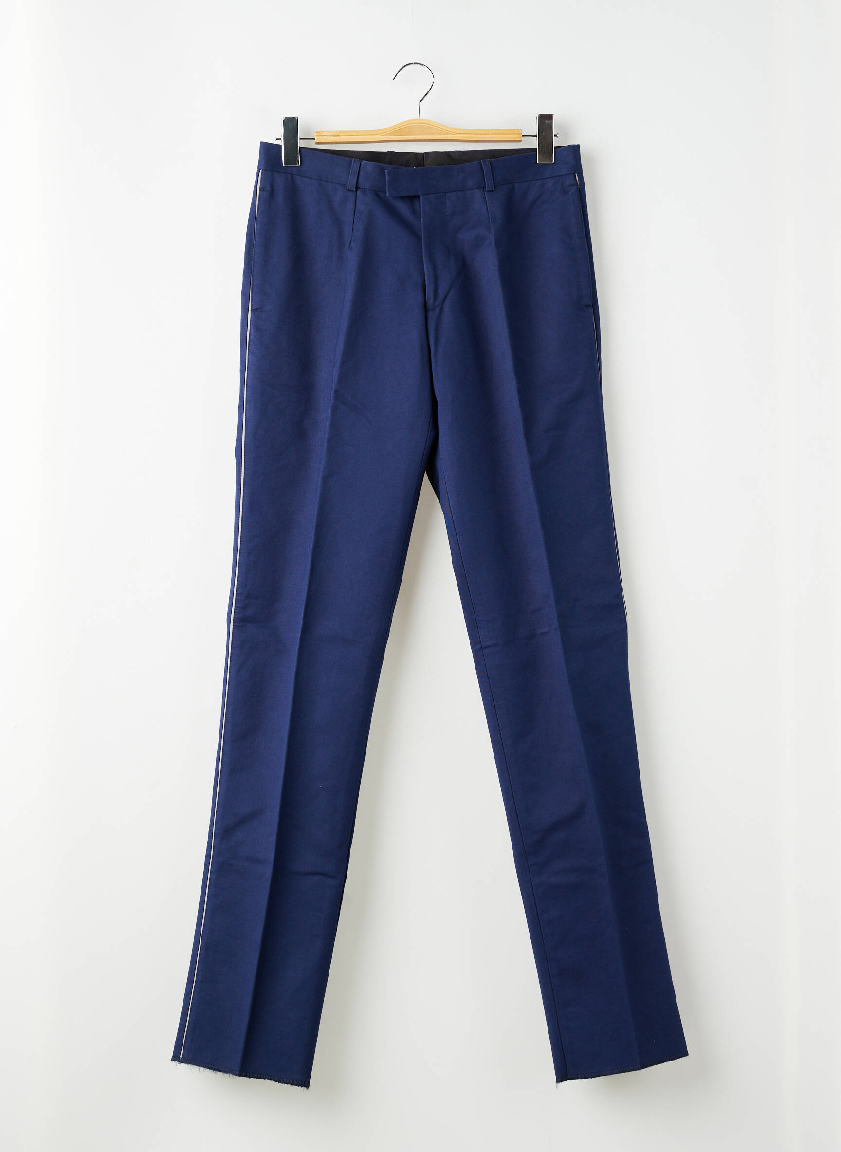 Pantalon slim țesătură poplin mărime normală albastru PIERRE TALAMON bărbat