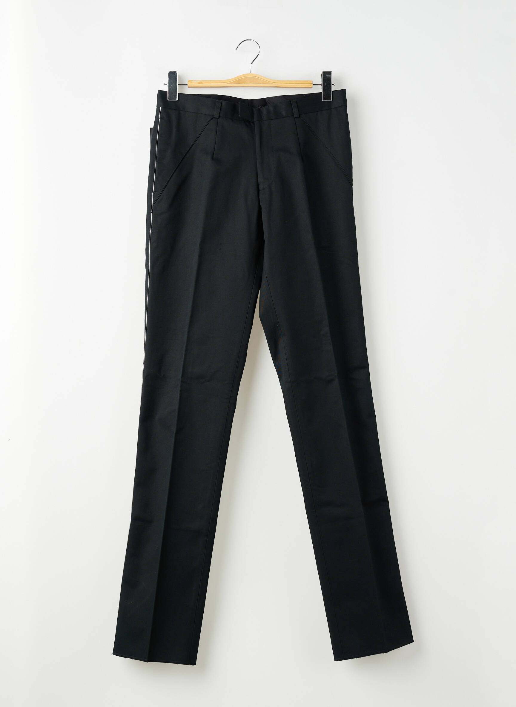 Pantalon slim țesătură poplin mărime normală negru PIERRE TALAMON bărbat