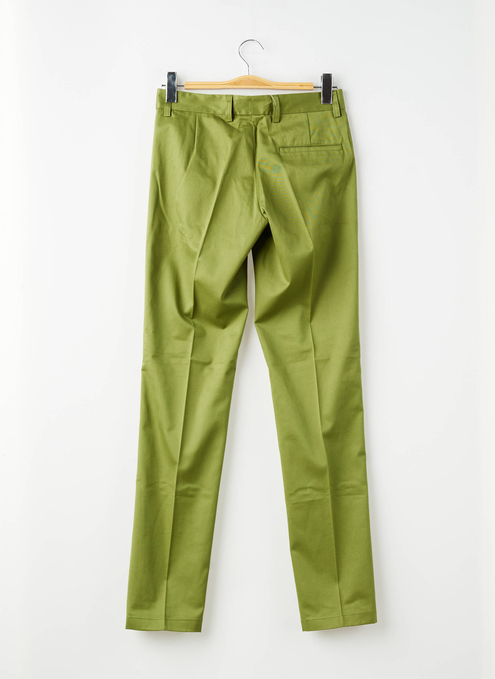 Pantalon slim țesătură poplin mărime normală verde PIERRE TALAMON bărbat