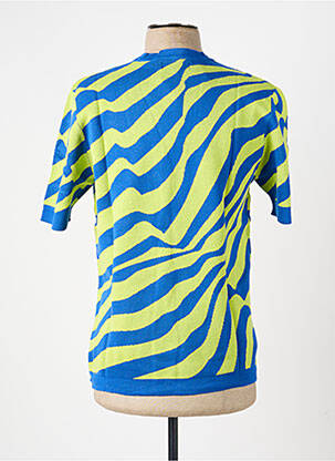 Tricou croială cambrată mâneci scurte albastru PIERRE TALAMON bărbat
