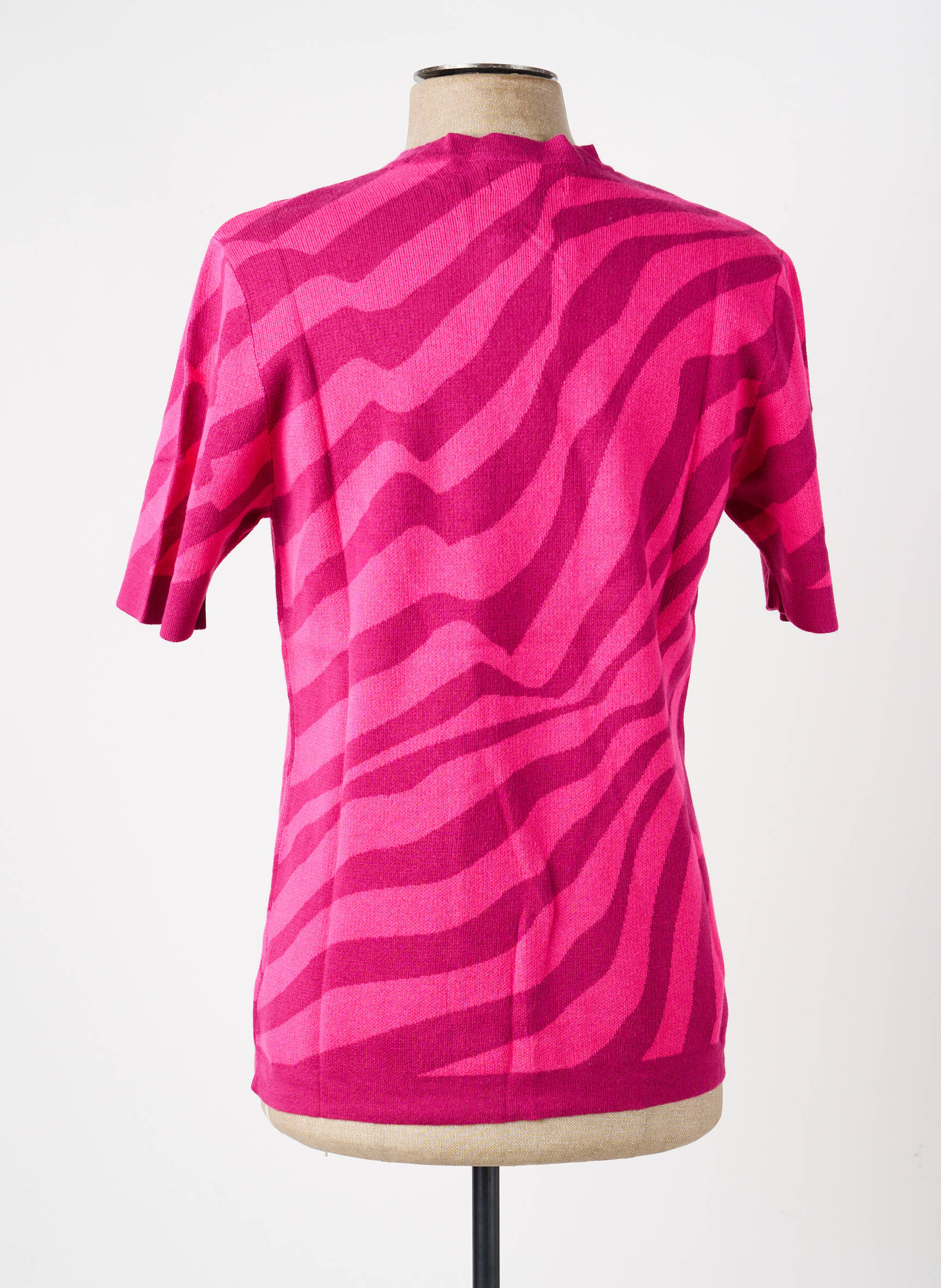 Tricou croială cambrată mâneci scurte roz PIERRE TALAMON bărbat