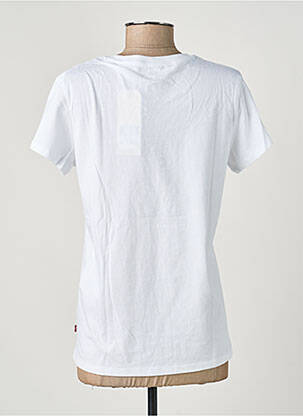 Tricou serigrafie flockată mâneci scurte alb LEVI'S femeie