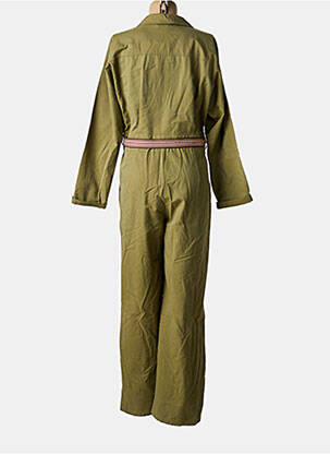 Salopetă-pantalon guler de bluză mâneci lungi verde LA PETITE ETOILE femeie