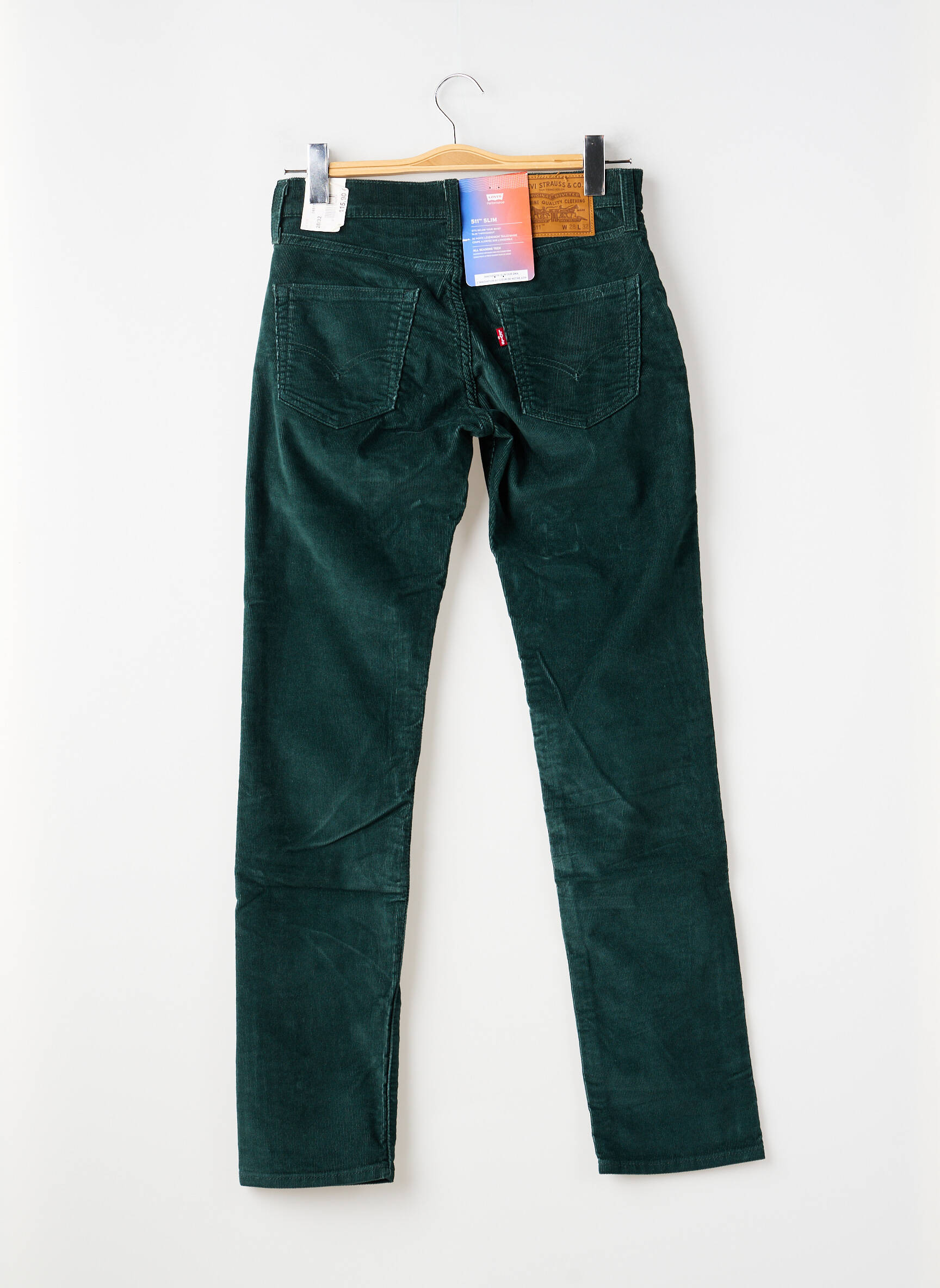 Pantalon slim țesătură catifea mărime normală verde LEVI'S bărbat
