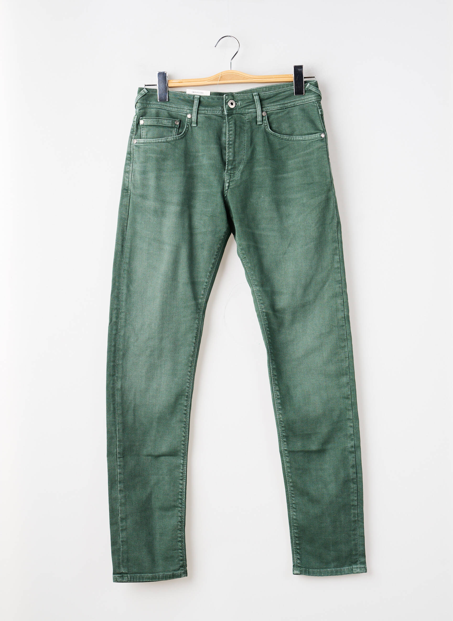 Blugi cu croială slim elasticitate mărime normală verde PEPE JEANS bărbat