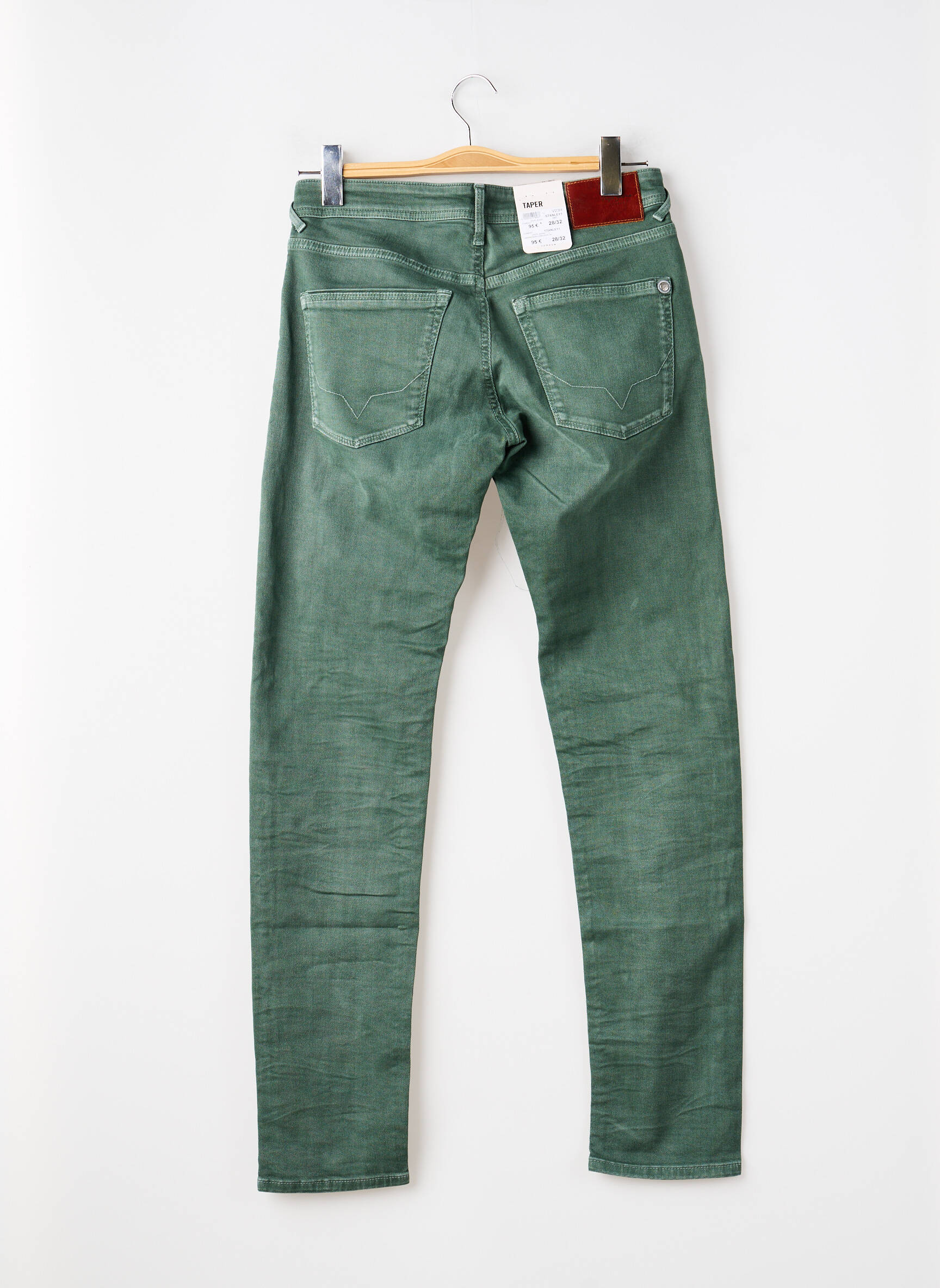 Blugi cu croială slim elasticitate mărime normală verde PEPE JEANS bărbat