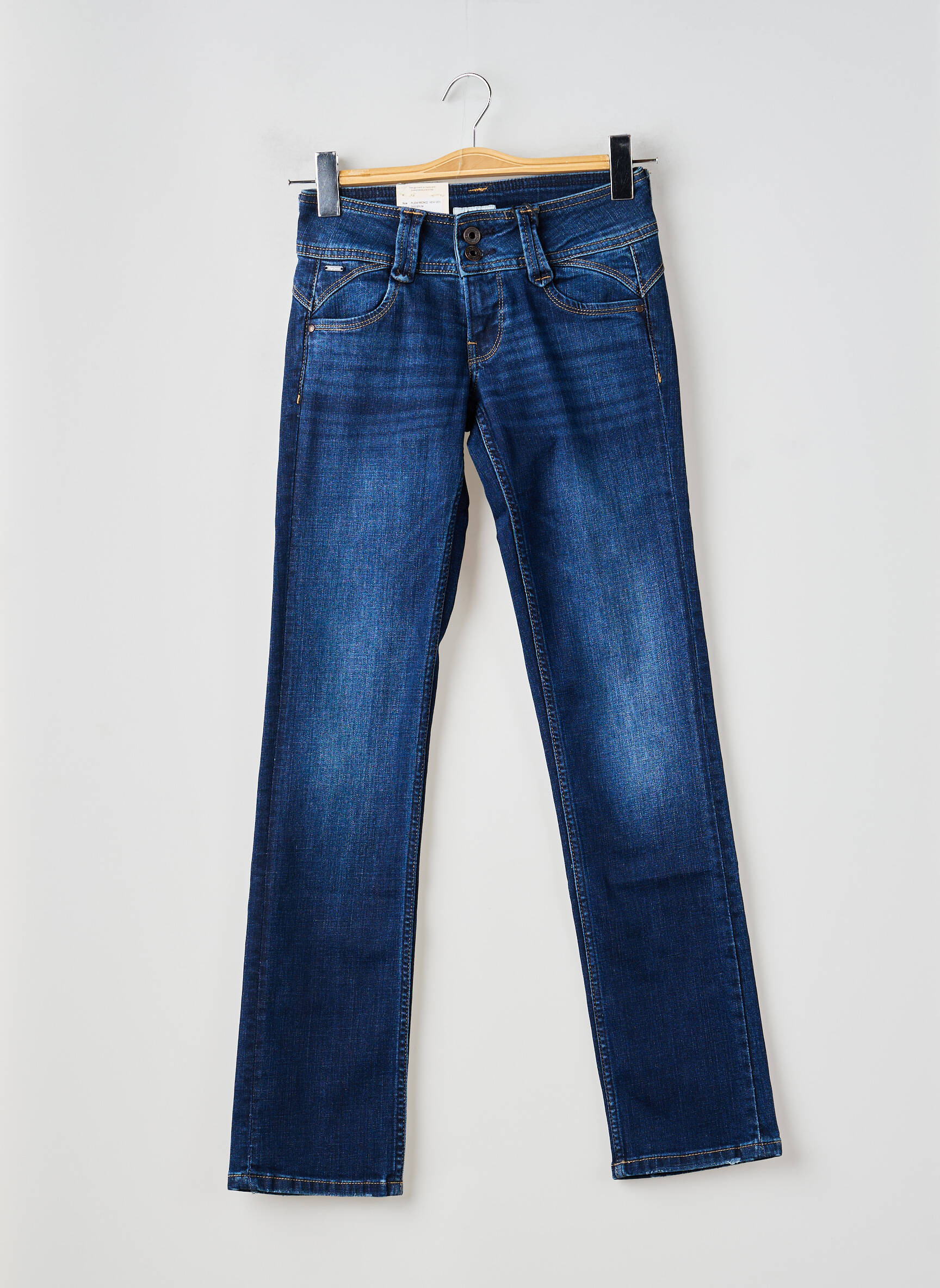 Blugi cu croială dreaptă elasticitate mărime normală albastru PEPE JEANS femeie