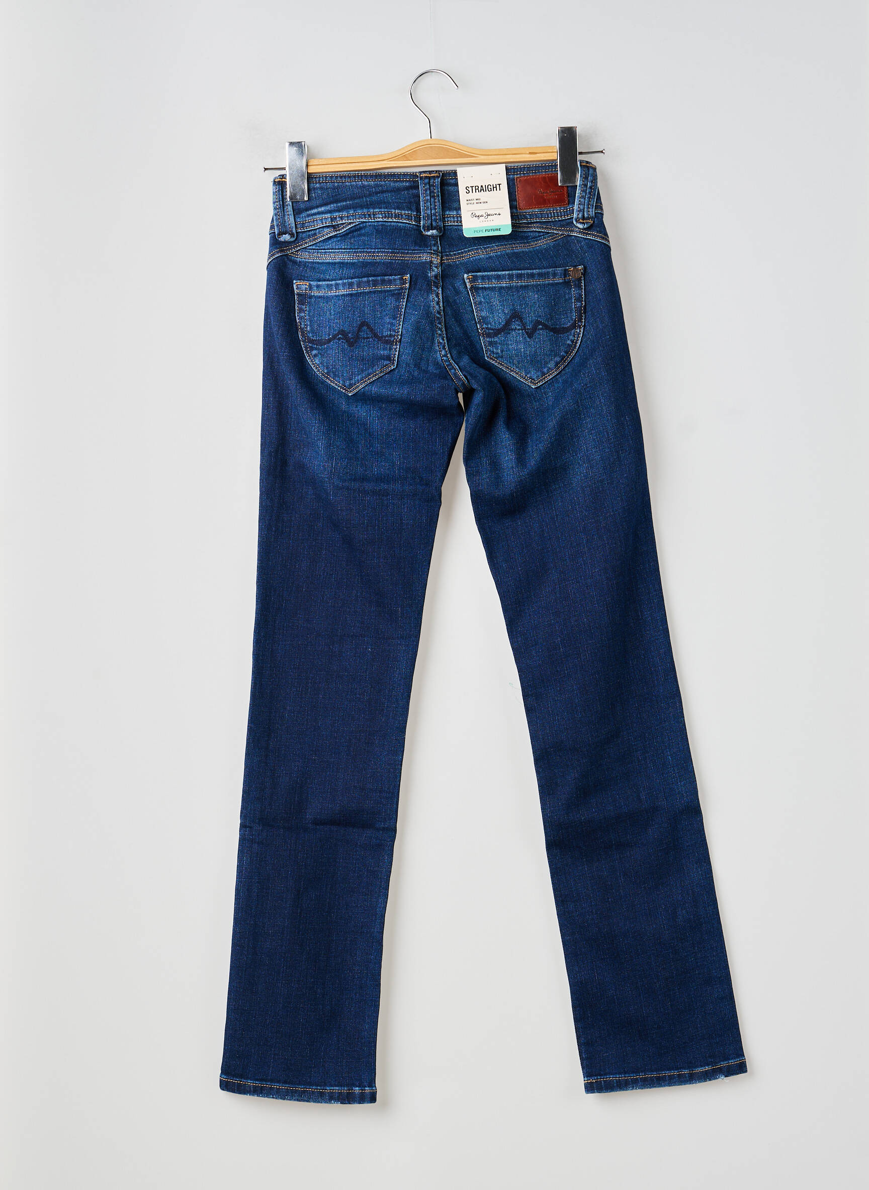 Blugi cu croială dreaptă elasticitate mărime normală albastru PEPE JEANS femeie