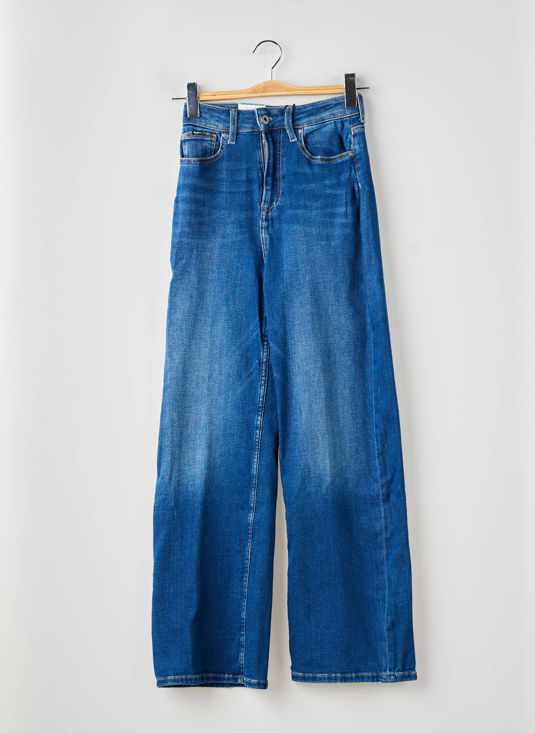 Blugi cu croială largă elasticitate mărime normală albastru PEPE JEANS femeie