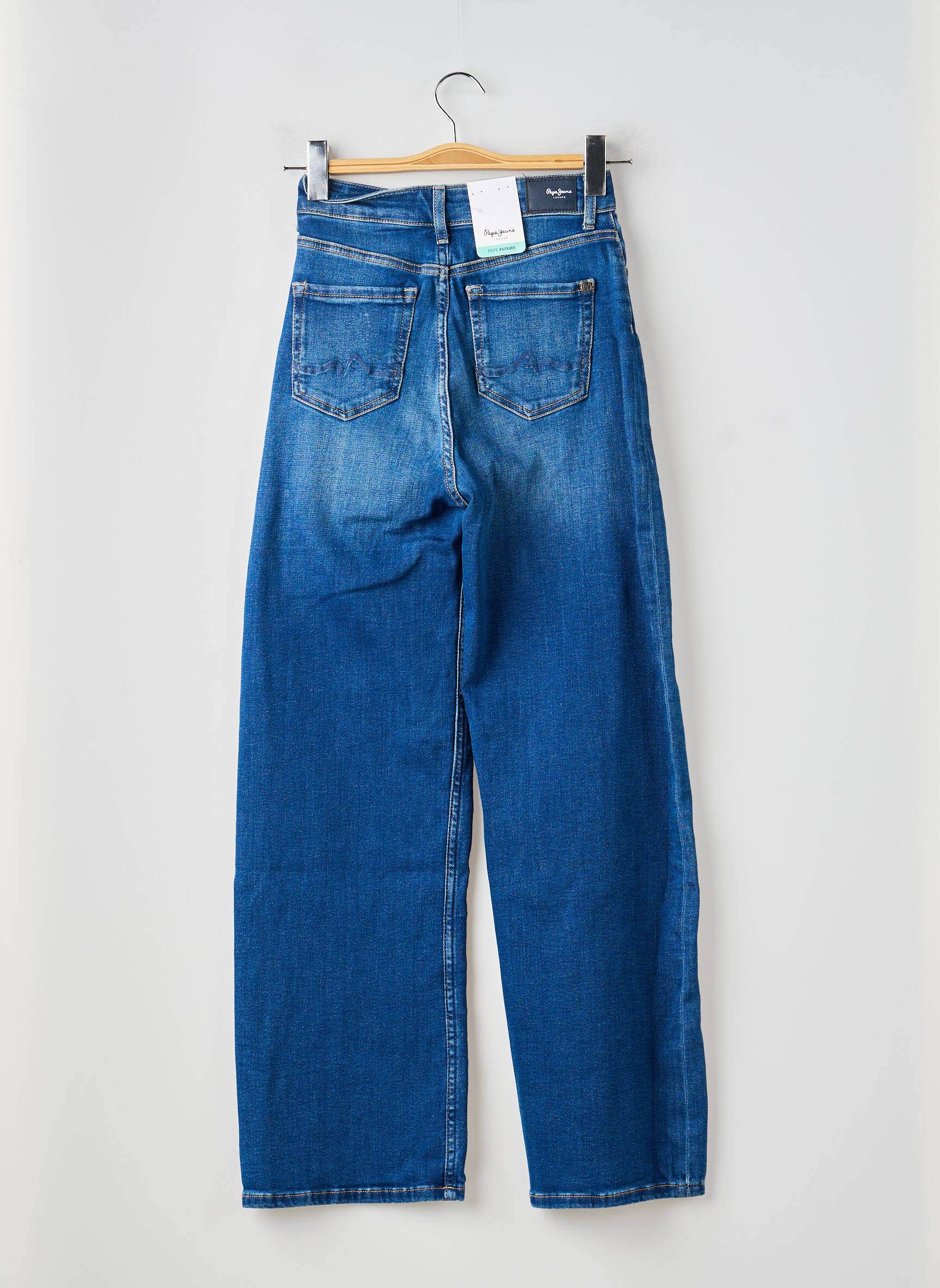 Blugi cu croială largă elasticitate mărime normală albastru PEPE JEANS femeie