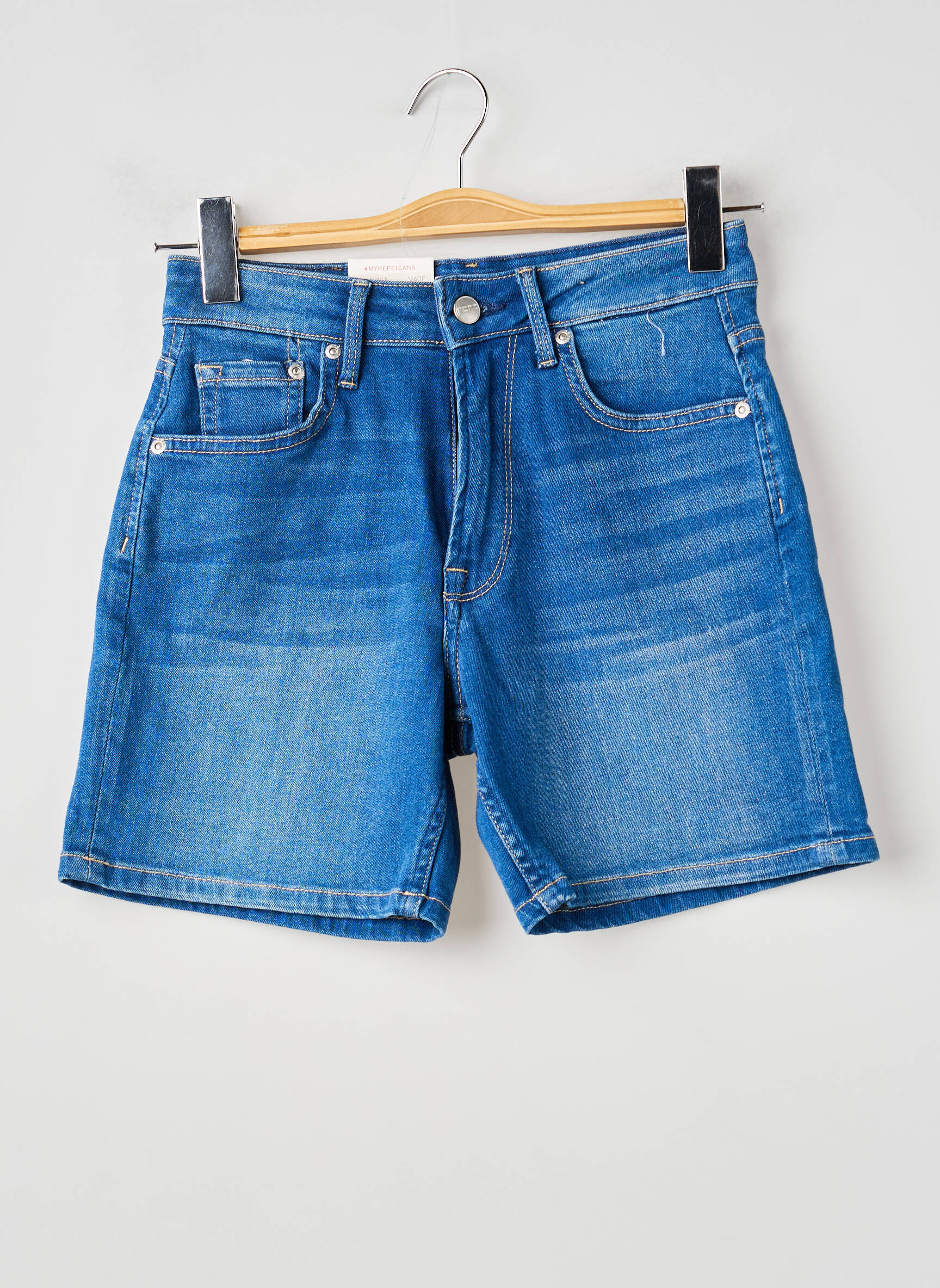 Șort țesătură denim mărime normală albastru PEPE JEANS femeie