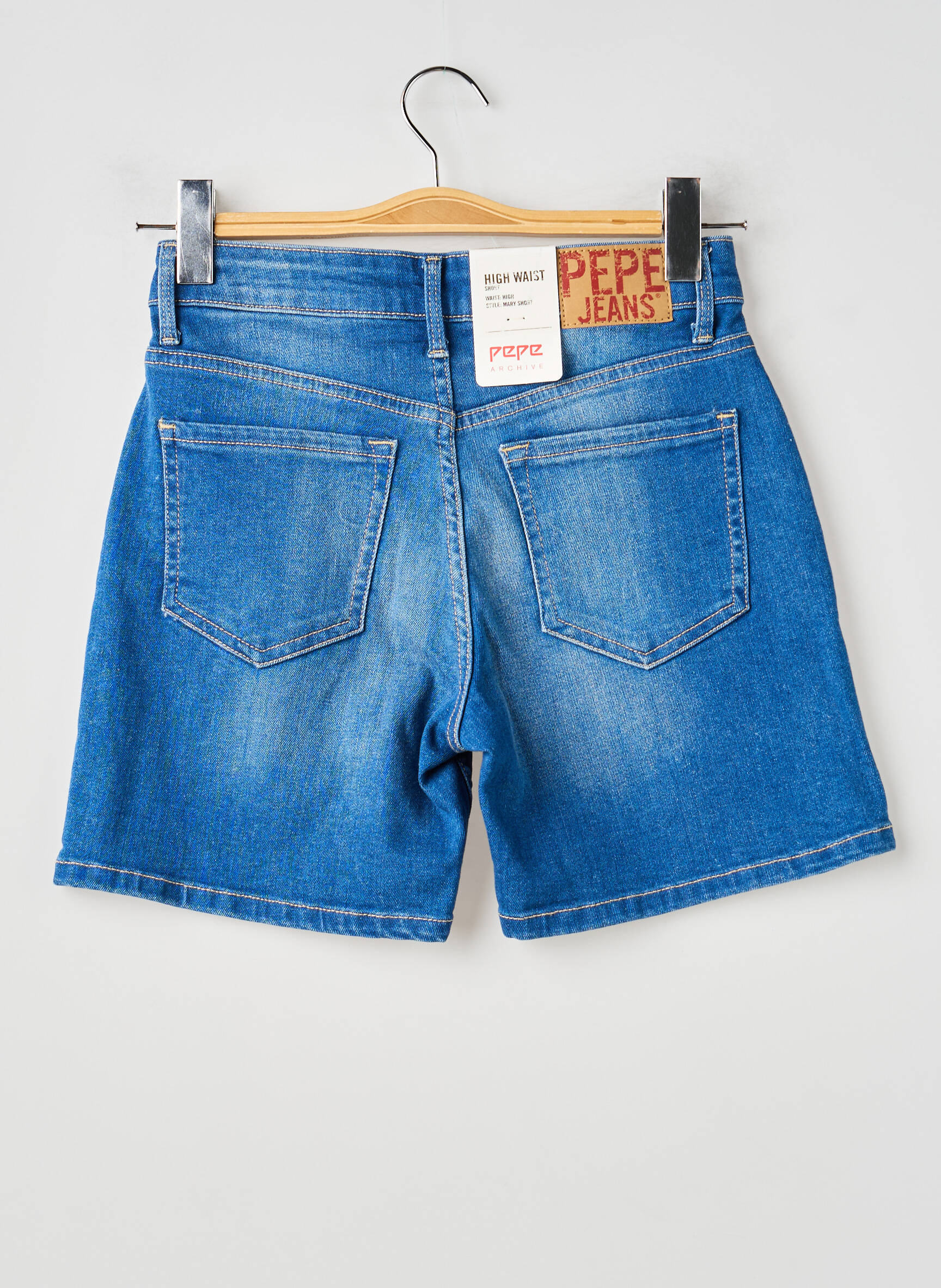 Șort țesătură denim mărime normală albastru PEPE JEANS femeie