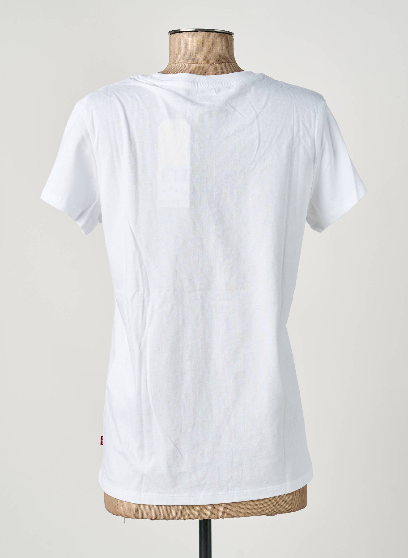 Tricou serigrafie flockată mâneci scurte alb LEVI'S femeie