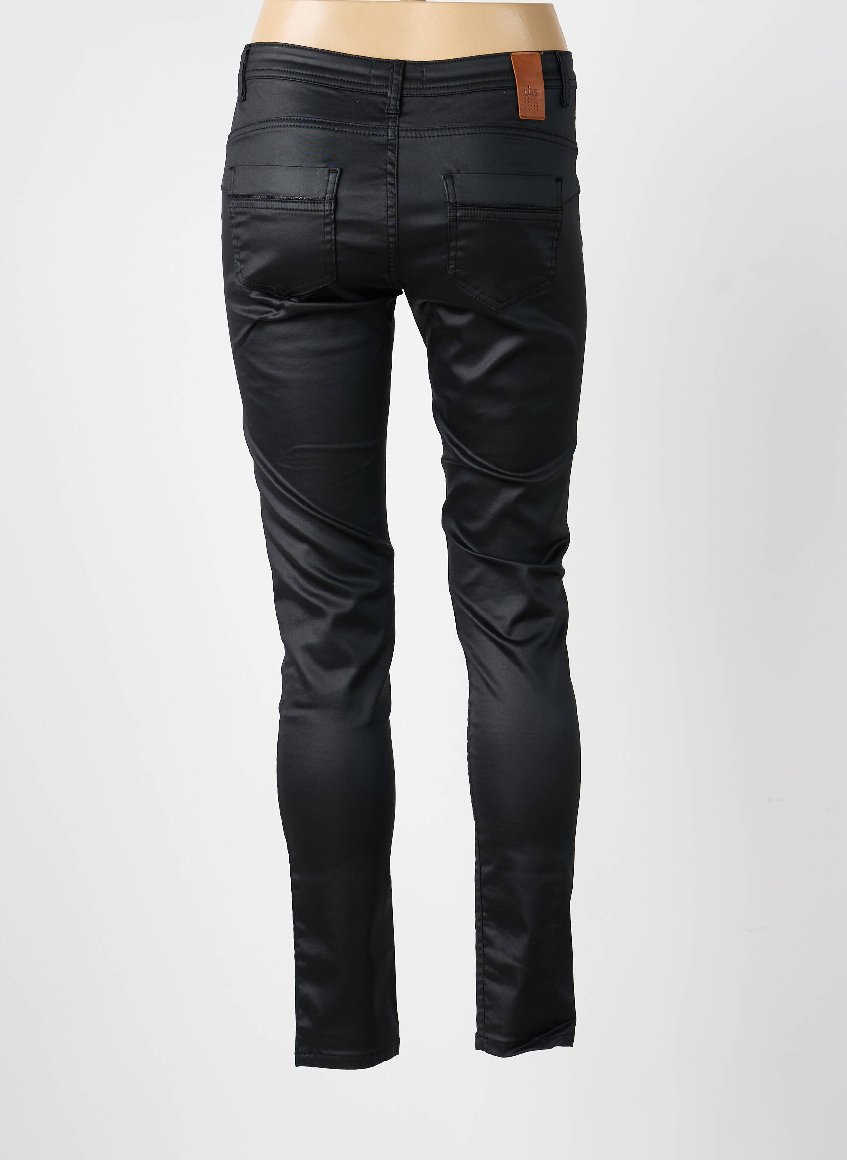Pantalon slim talie joasă talie joasă negru TBS femeie