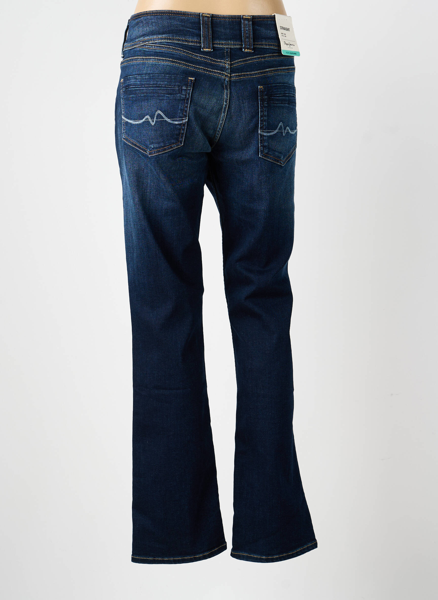 Blugi cu croială dreaptă elasticitate mărime normală albastru PEPE JEANS femeie