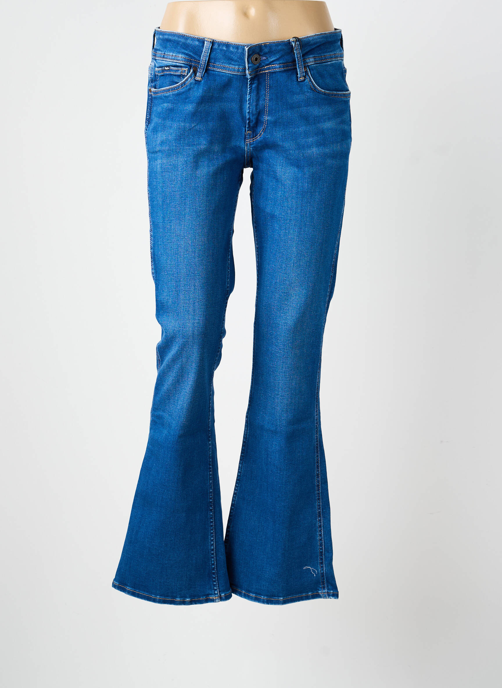 Blugi cu croială evazată elasticitate mărime normală albastru PEPE JEANS femeie