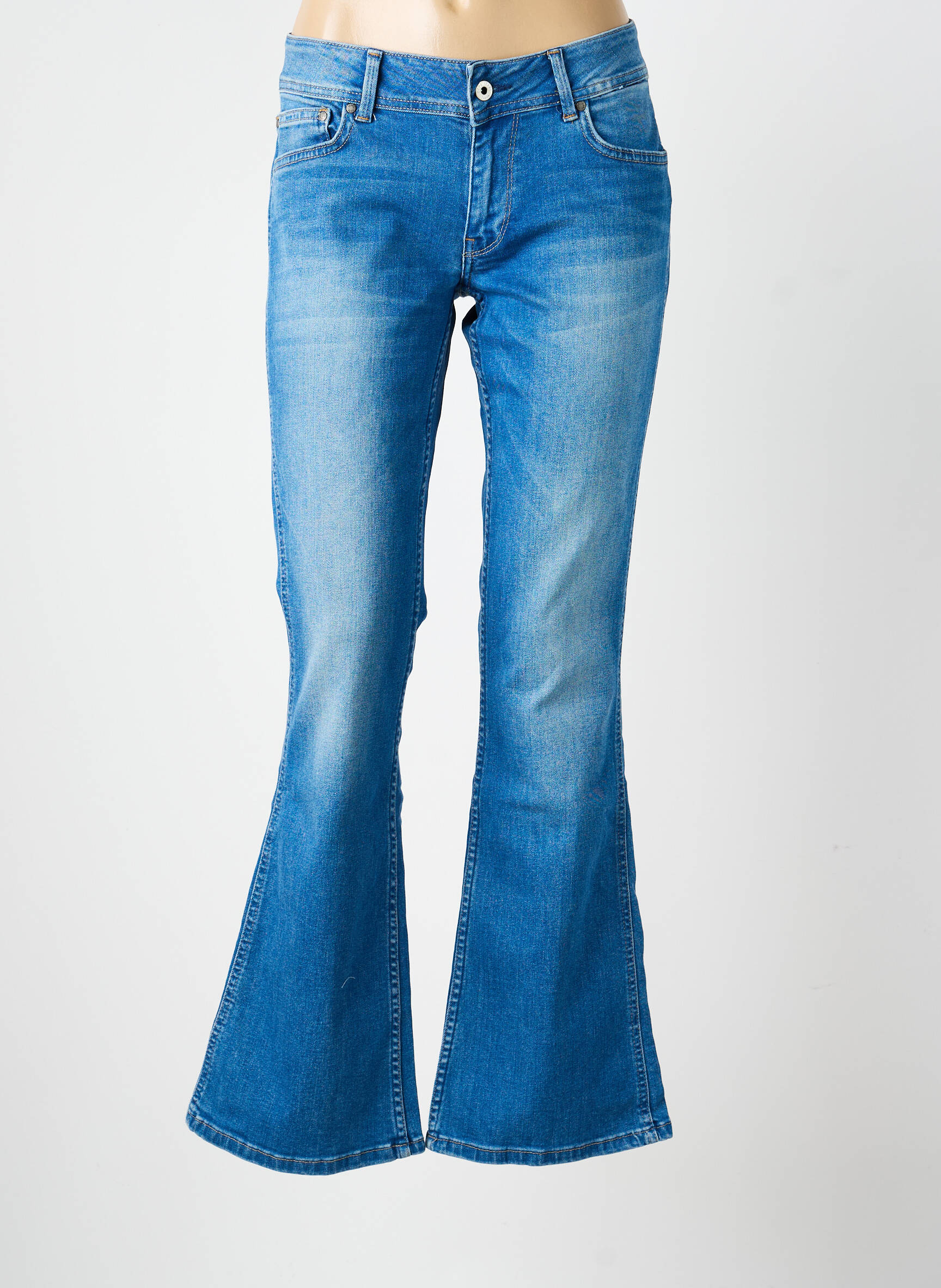Blugi cu croială evazată finisaj cu margine dreaptă mărime normală albastru PEPE JEANS femeie