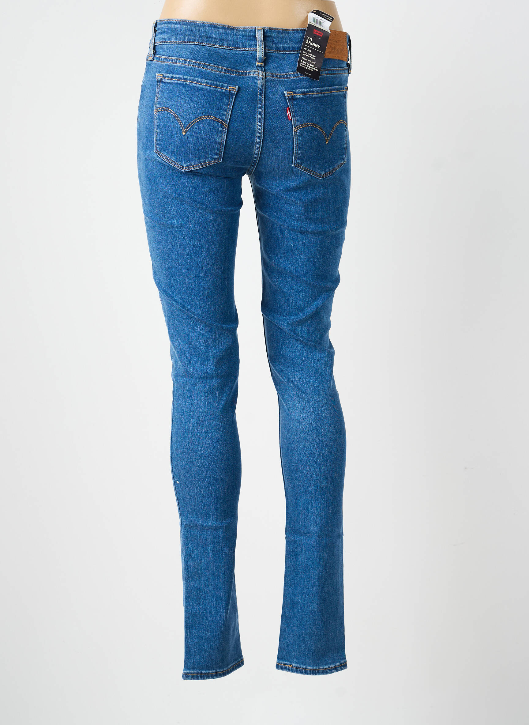 Blugi skinny elasticitate talie joasă albastru LEVI'S femeie