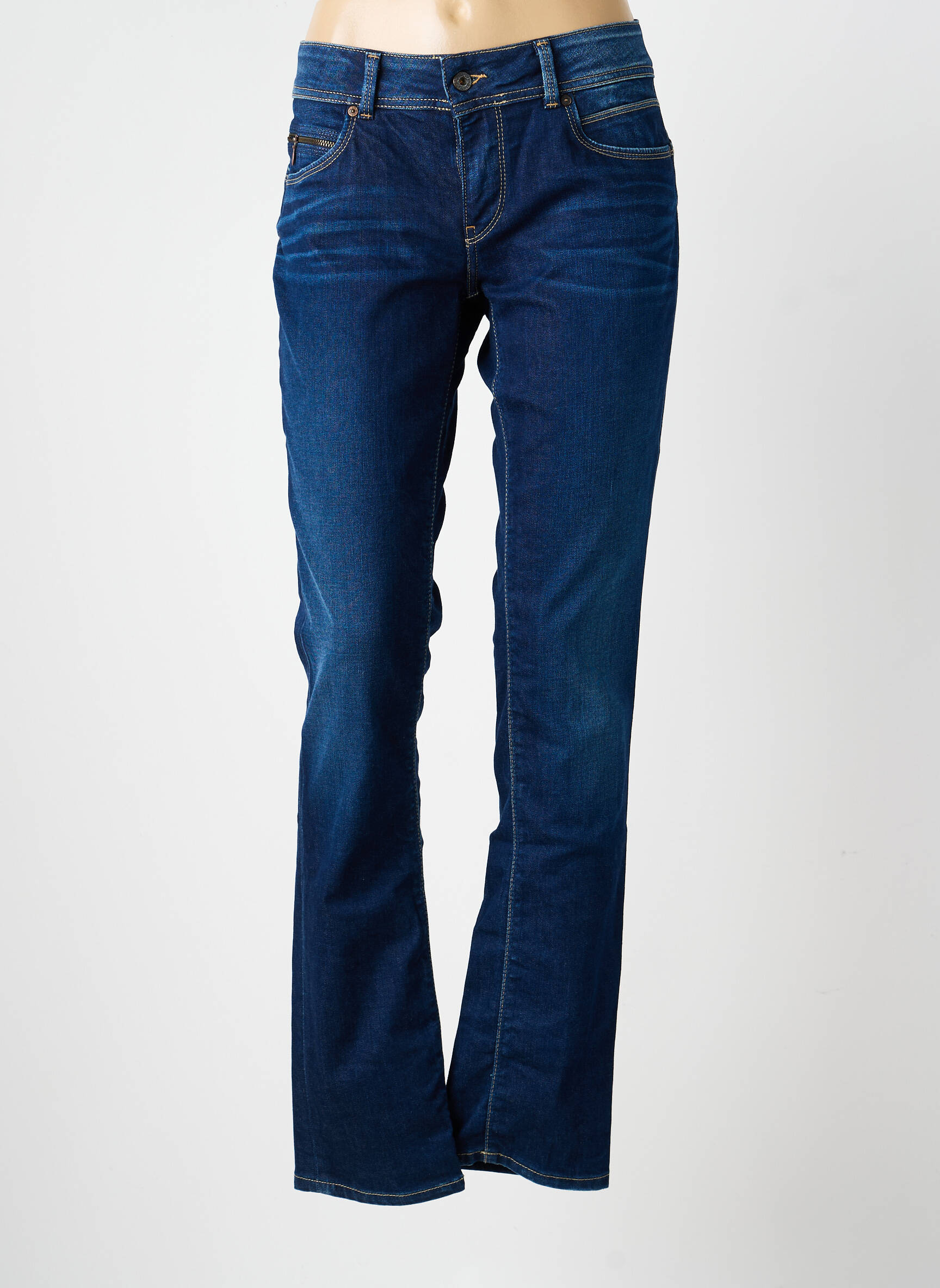 Blugi cu croială slim elasticitate mărime normală albastru PEPE JEANS femeie