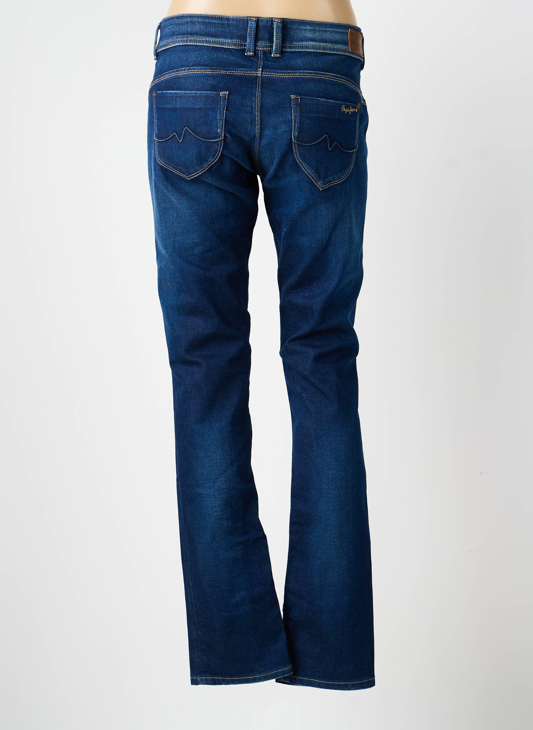 Blugi cu croială slim elasticitate mărime normală albastru PEPE JEANS femeie