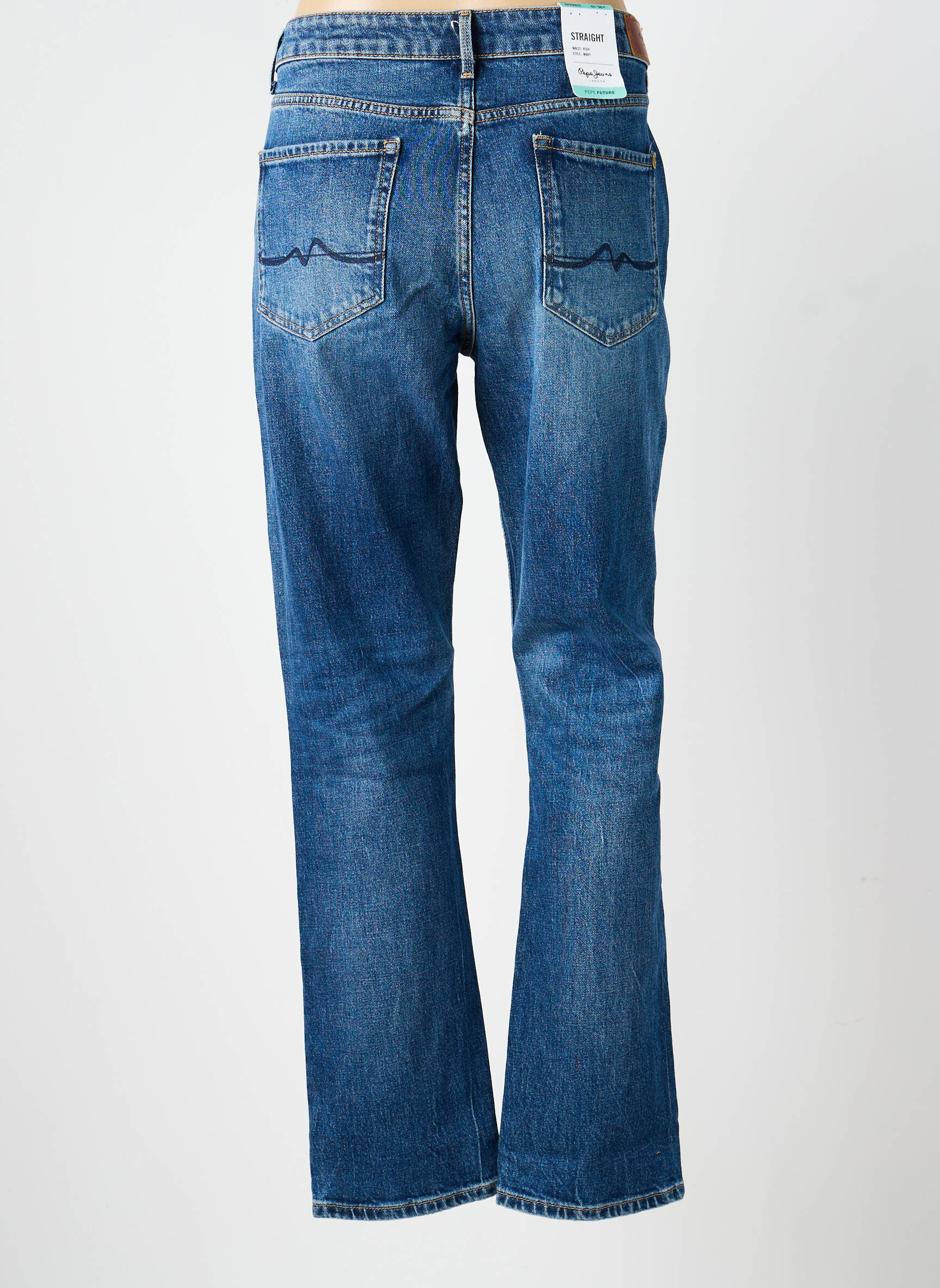 Blugi cu croială dreaptă elasticitate mărime normală albastru PEPE JEANS femeie