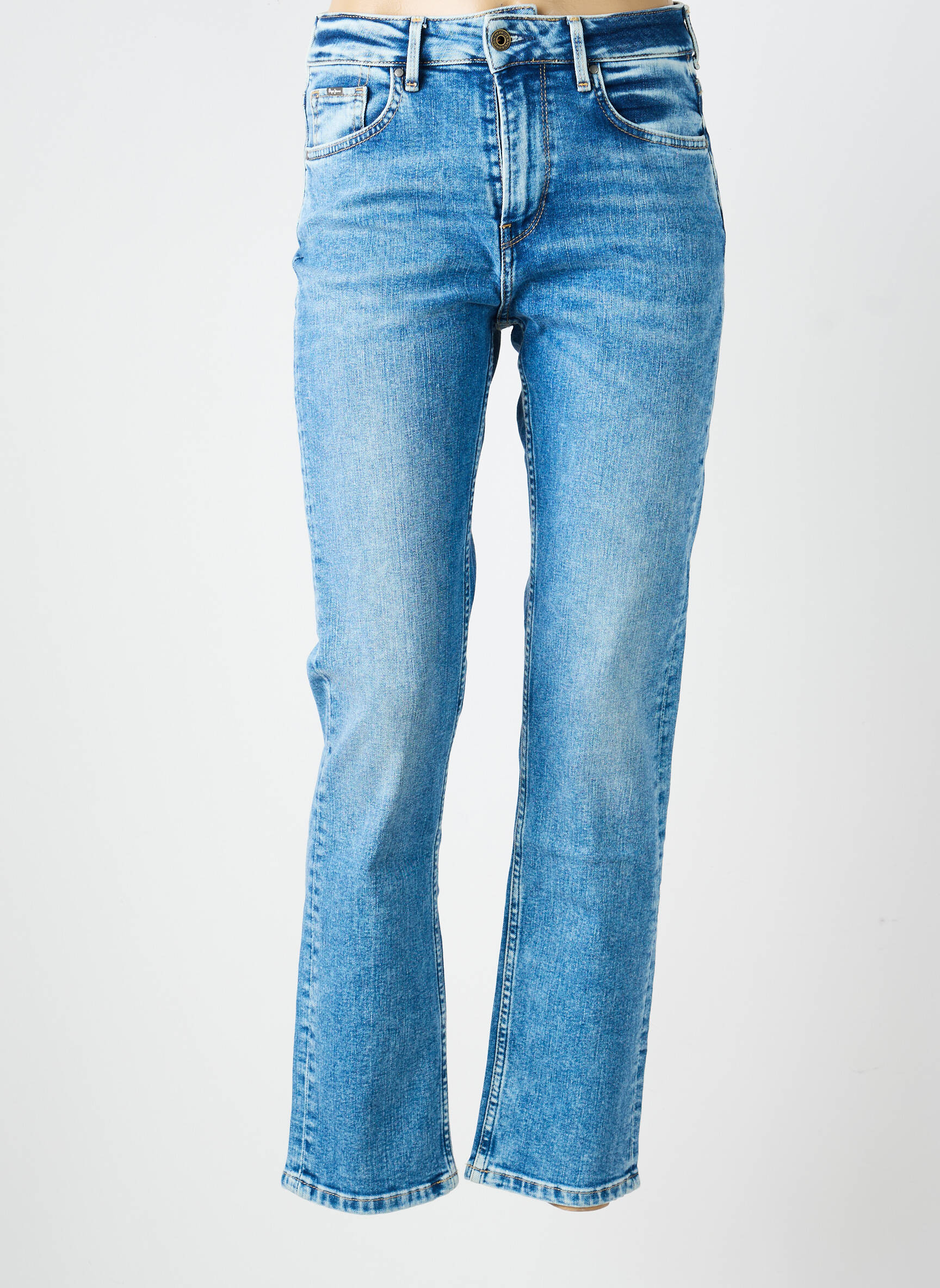 Blugi cu croială dreaptă talie înaltă talie înaltă albastru PEPE JEANS femeie