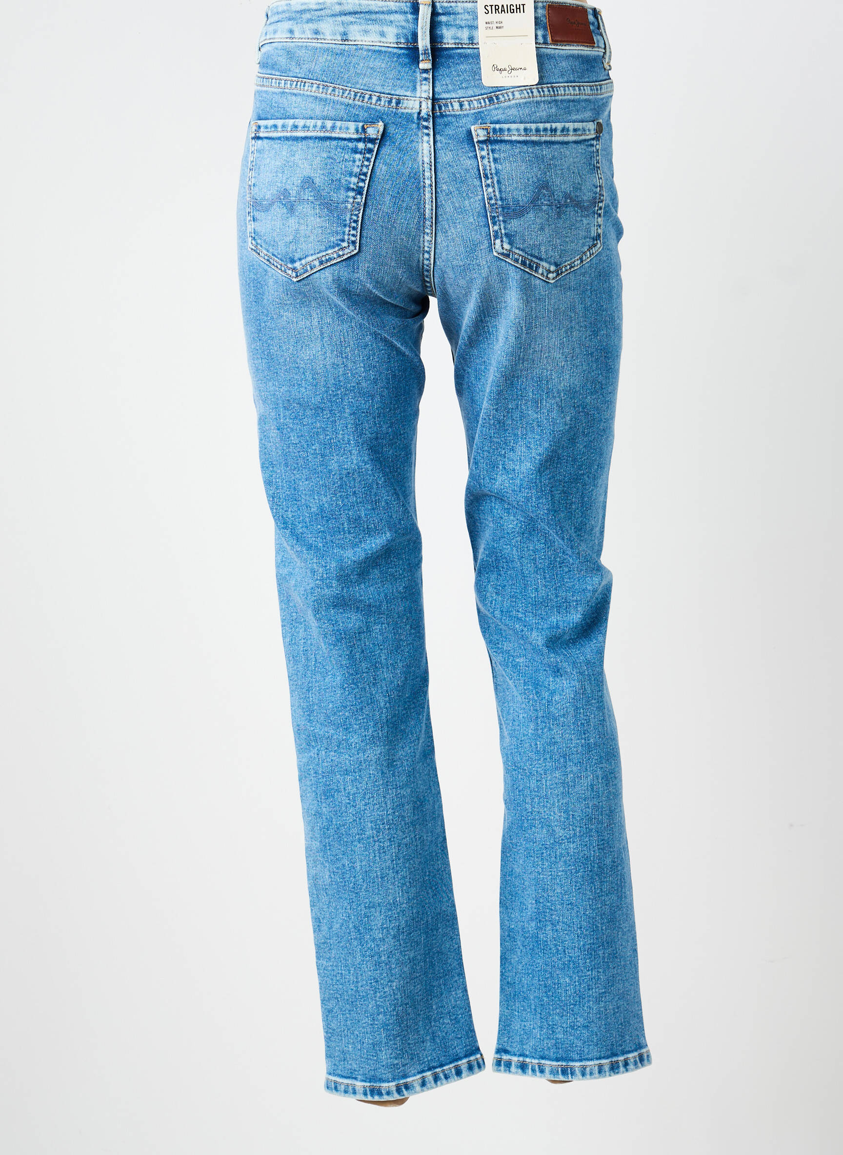 Blugi cu croială dreaptă talie înaltă talie înaltă albastru PEPE JEANS femeie