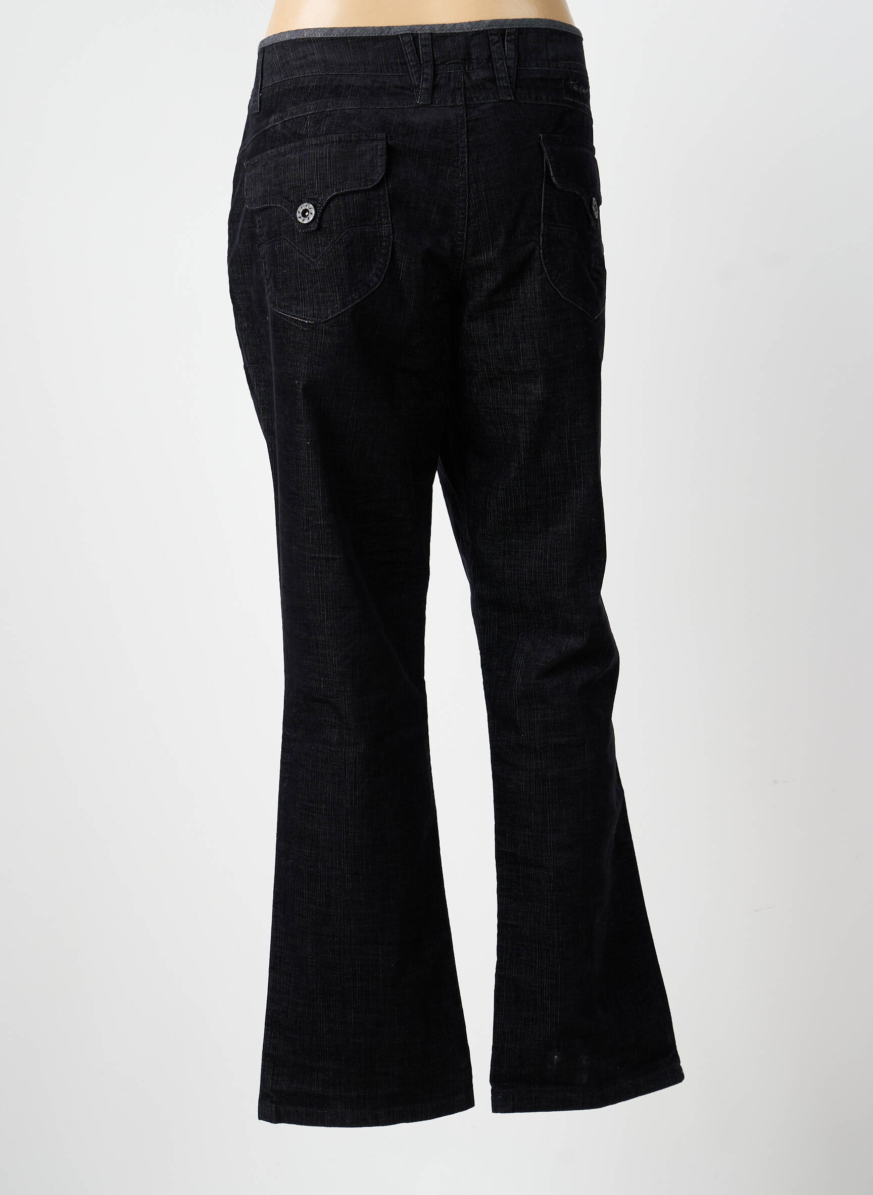 Pantalon drept elasticitate mărime normală negru TBS femeie