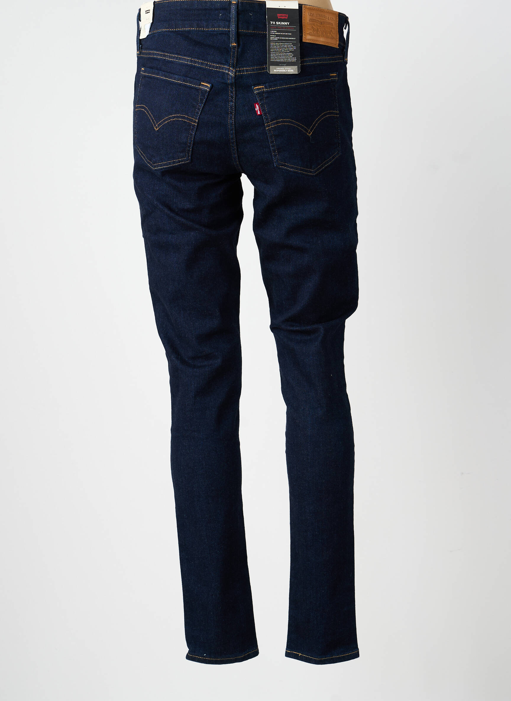 Blugi skinny țesătură brută mărime normală albastru LEVI'S femeie