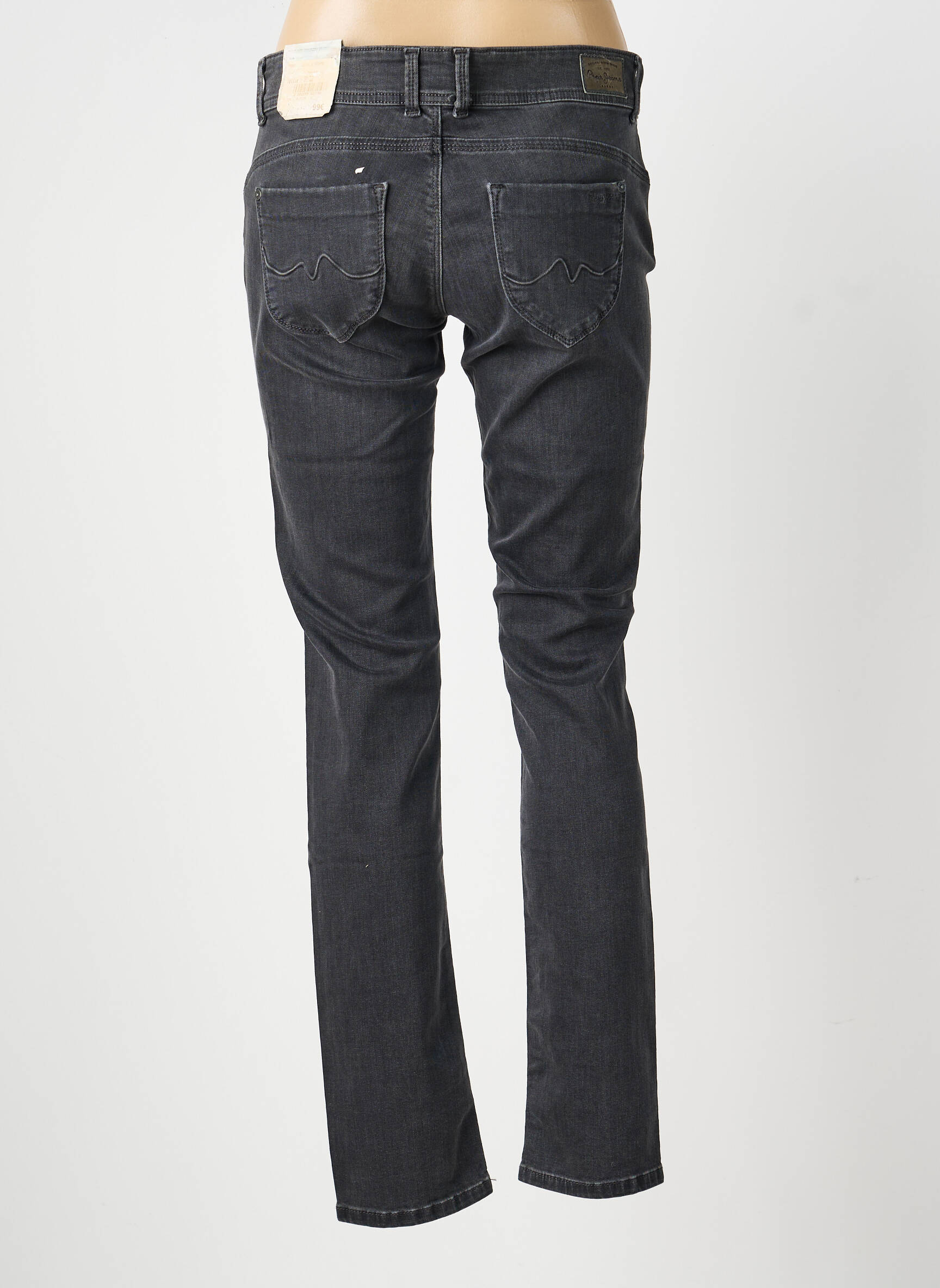 Blugi cu croială slim talie joasă talie joasă gri PEPE JEANS femeie