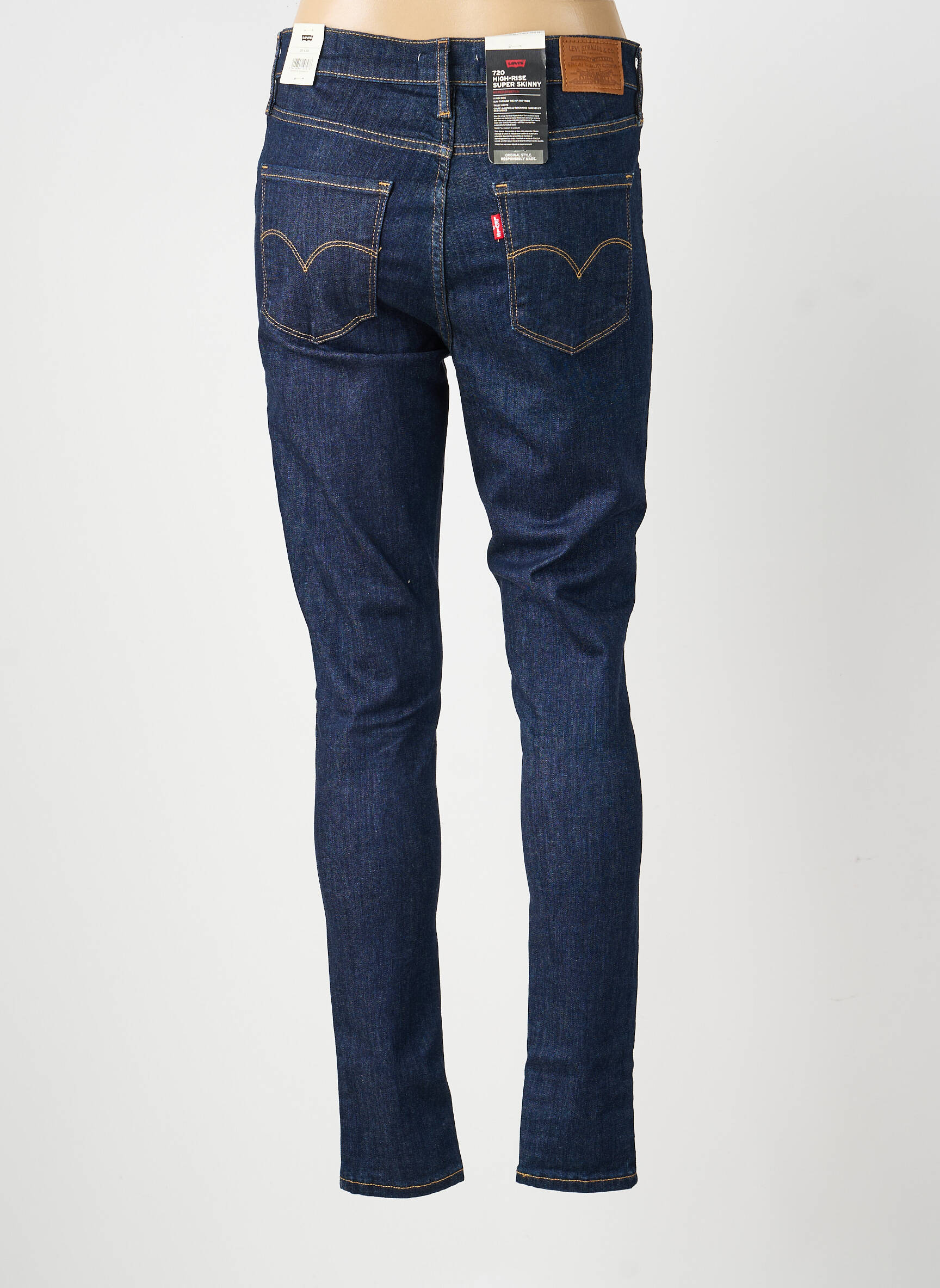 Blugi skinny țesătură brută mărime normală albastru LEVI'S femeie