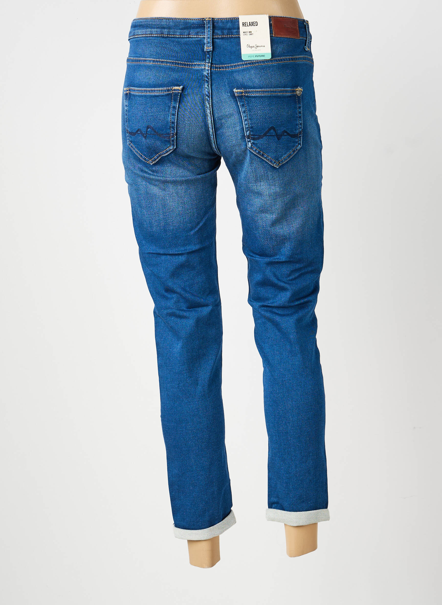 Blugi cu croială slim elasticitate mărime normală albastru PEPE JEANS femeie