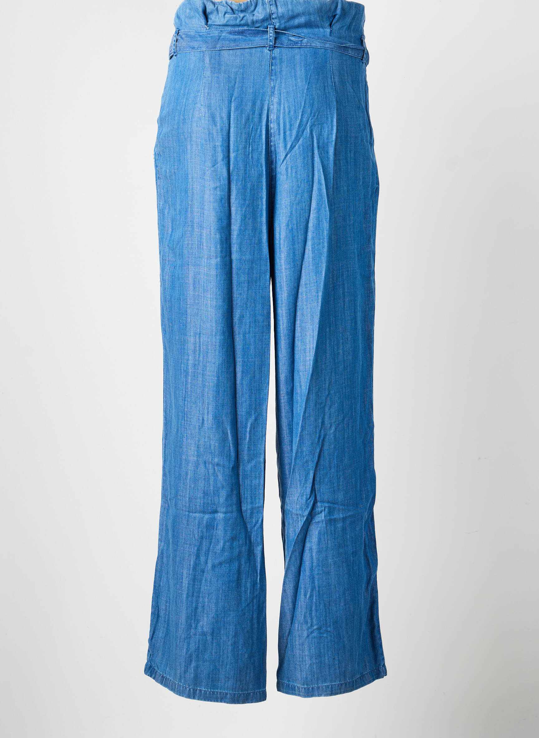 Pantalon larg talie cu cleme mărime normală albastru LPB LES PETITES BOMBES  femeie