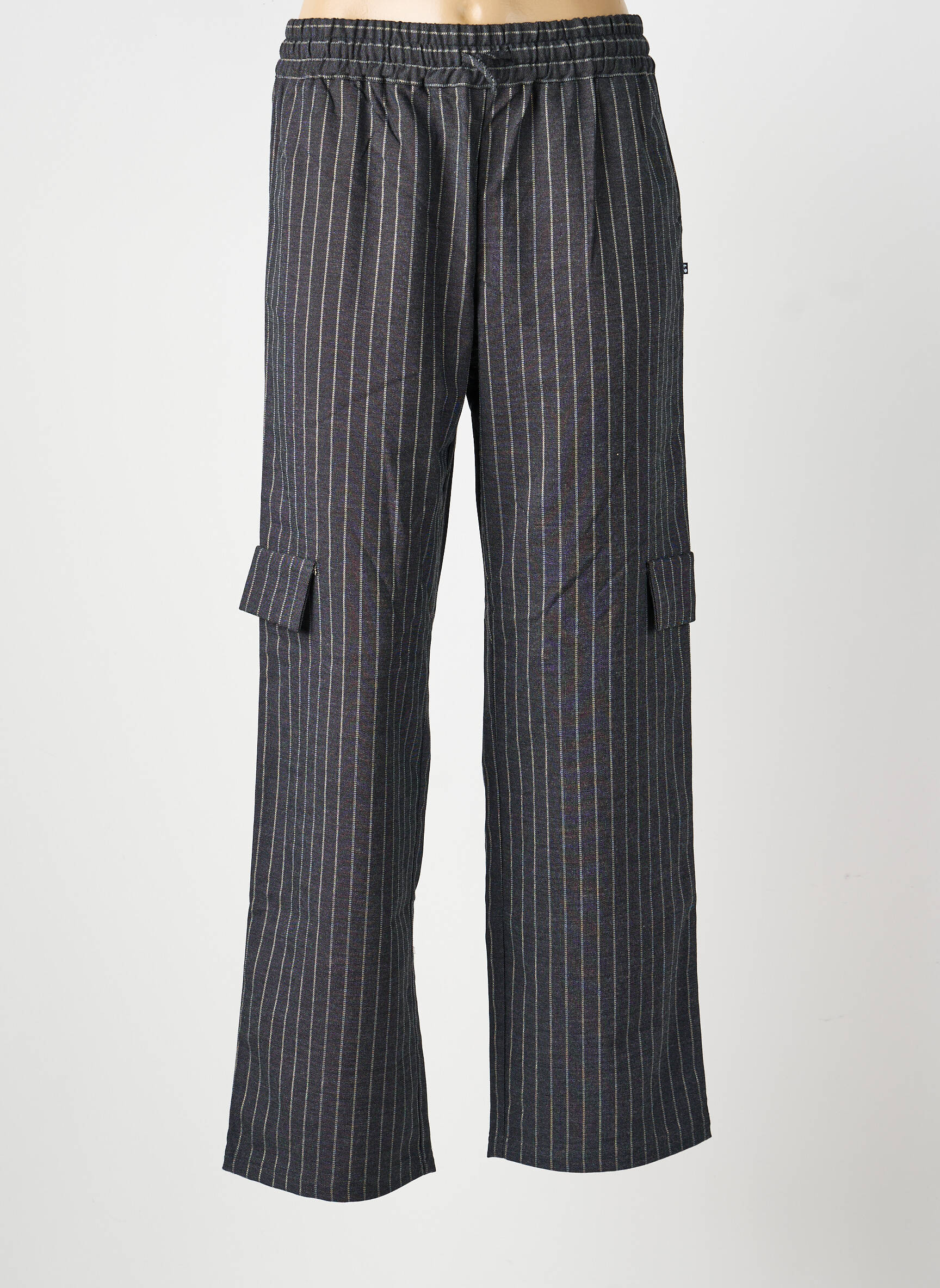 Pantalon cargo croială dreaptă mărime normală gri LE TEMPS DES CERISES femeie