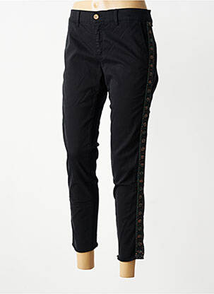 Pantalon 7/8 elasticitate mărime normală negru HAPPY femeie