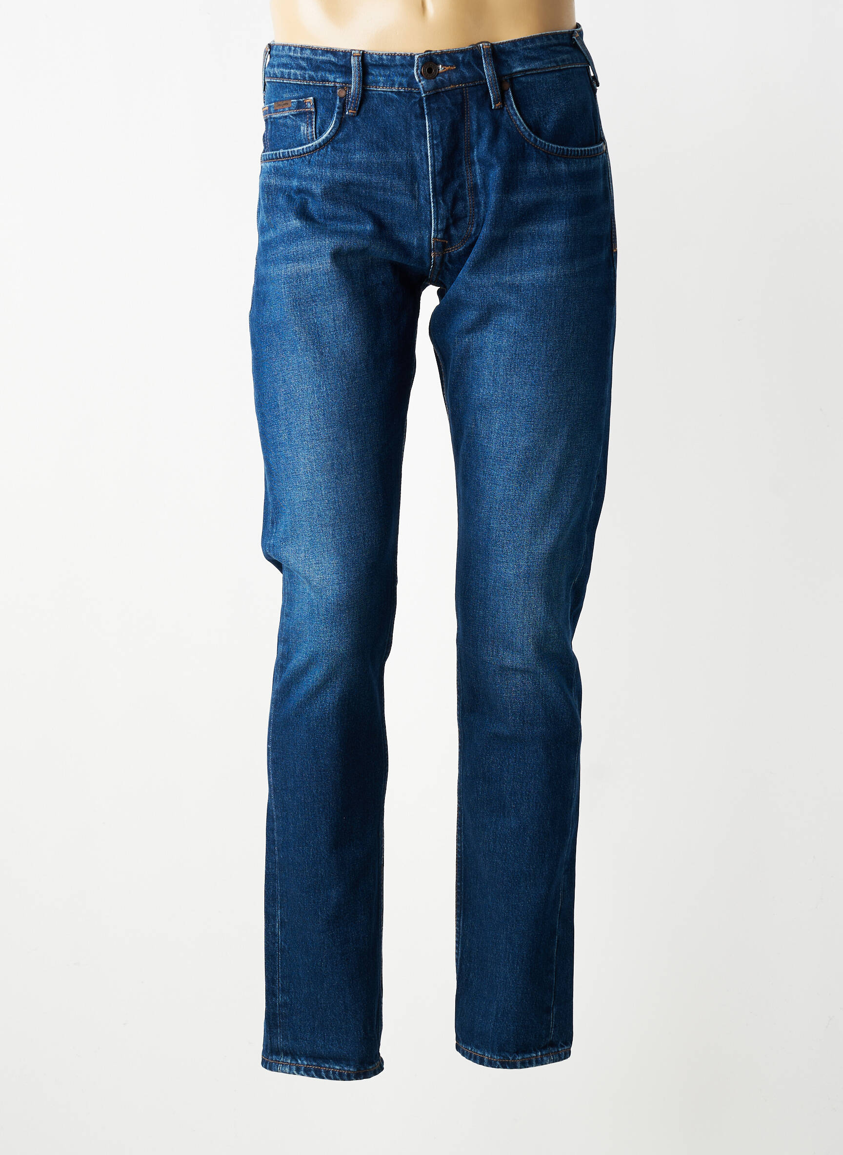 Blugi cu croială slim închidere cu nasturi pe față mărime normală albastru PEPE JEANS bărbat
