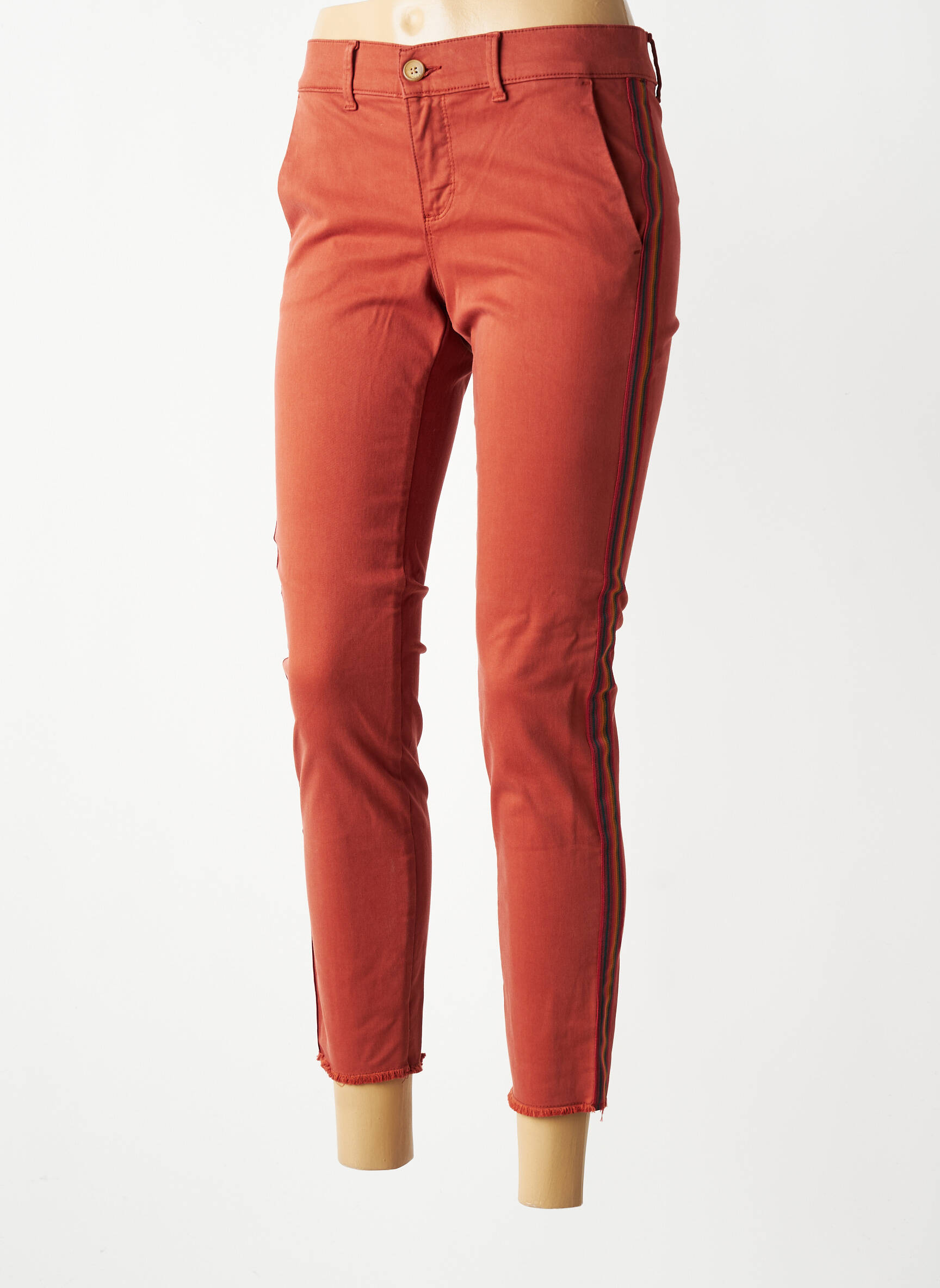 Pantalon 7/8 elasticitate mărime normală maro HAPPY femeie