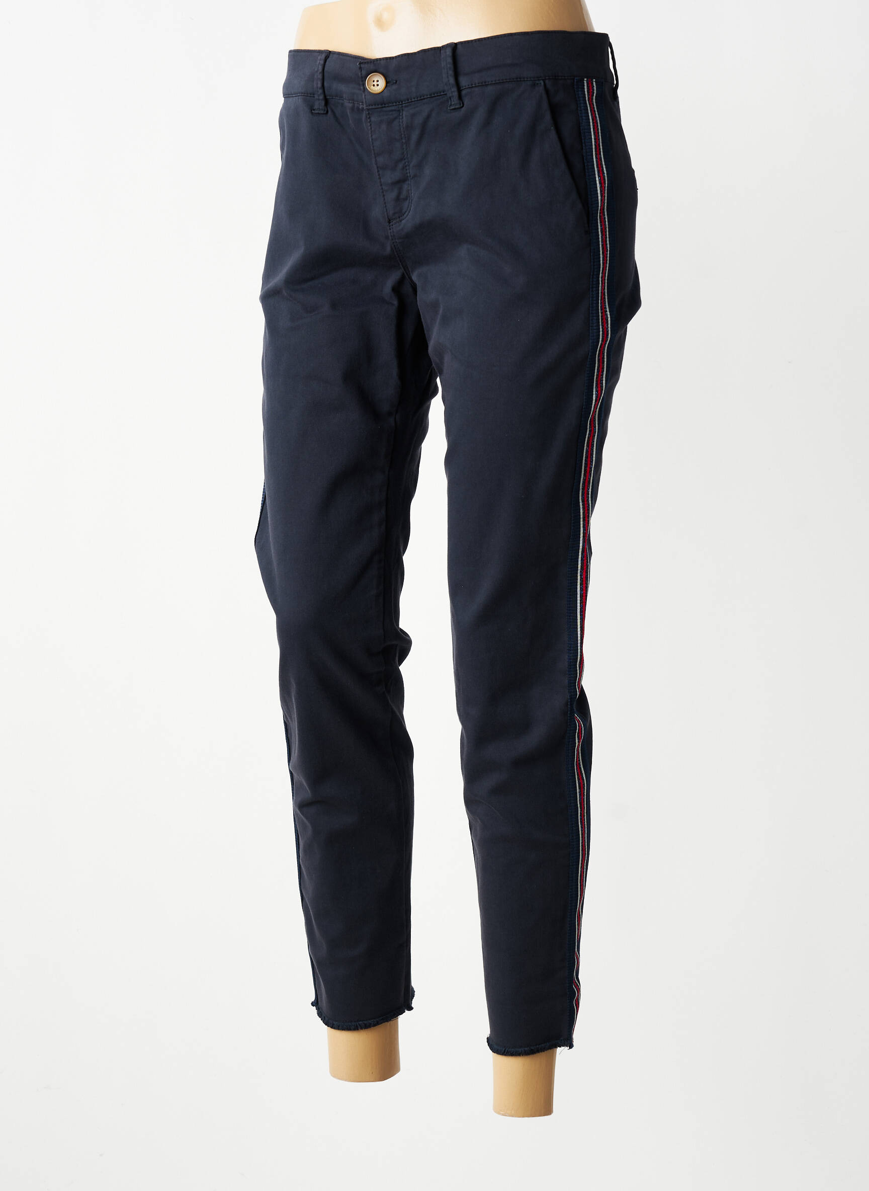 Pantalon 7/8 elasticitate mărime normală albastru HAPPY femeie